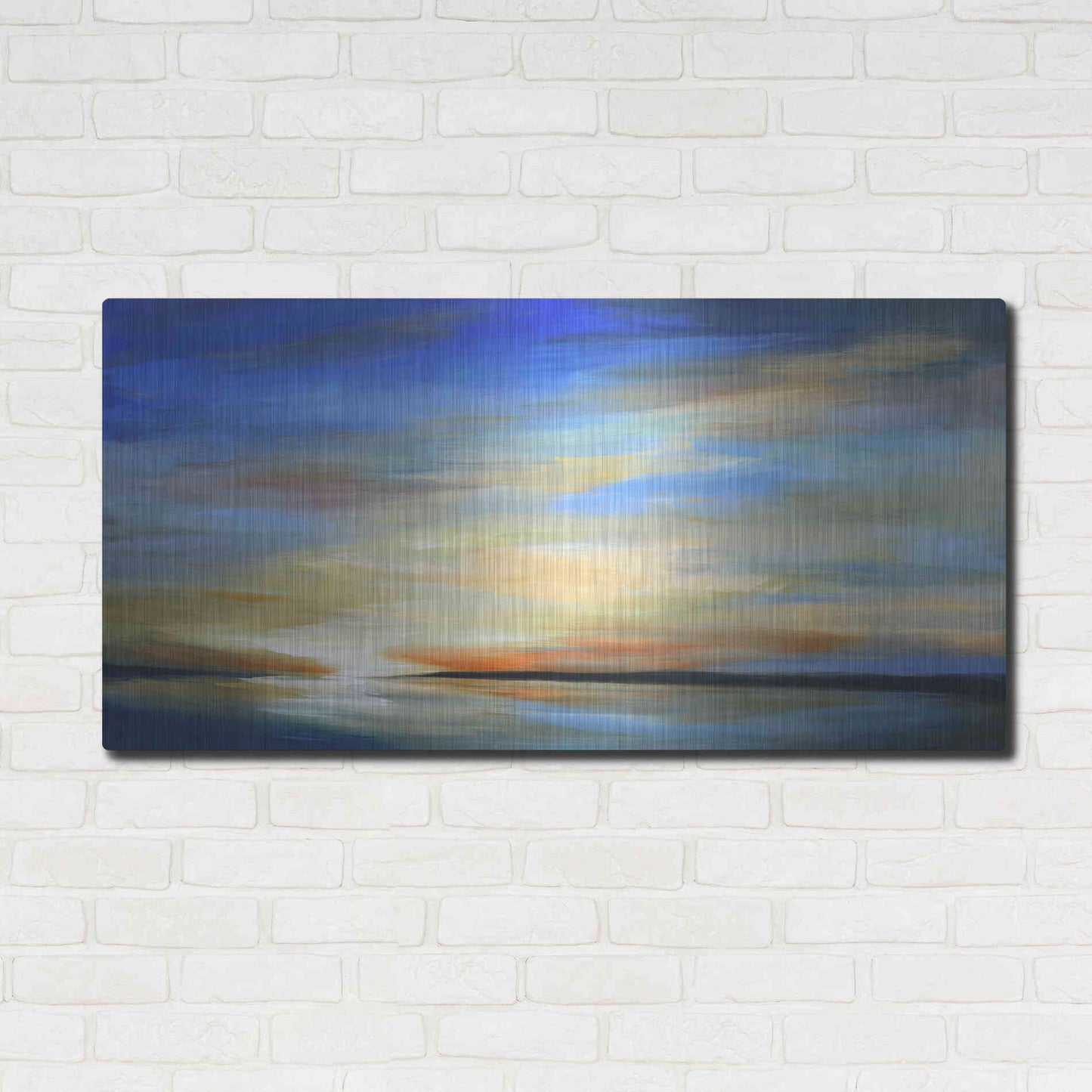 Luxe Metal Art 'April Sky II' by Sheila Finch Metal Wall Art,48x24