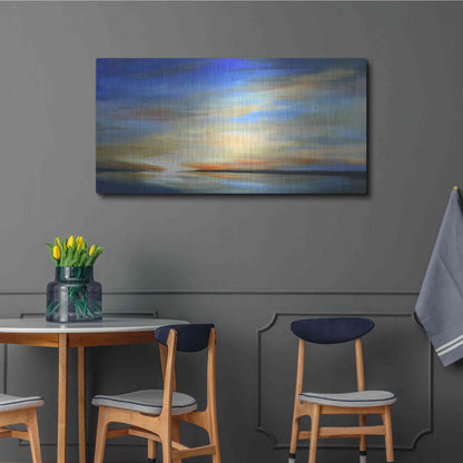 Luxe Metal Art 'April Sky II' by Sheila Finch Metal Wall Art,48x24