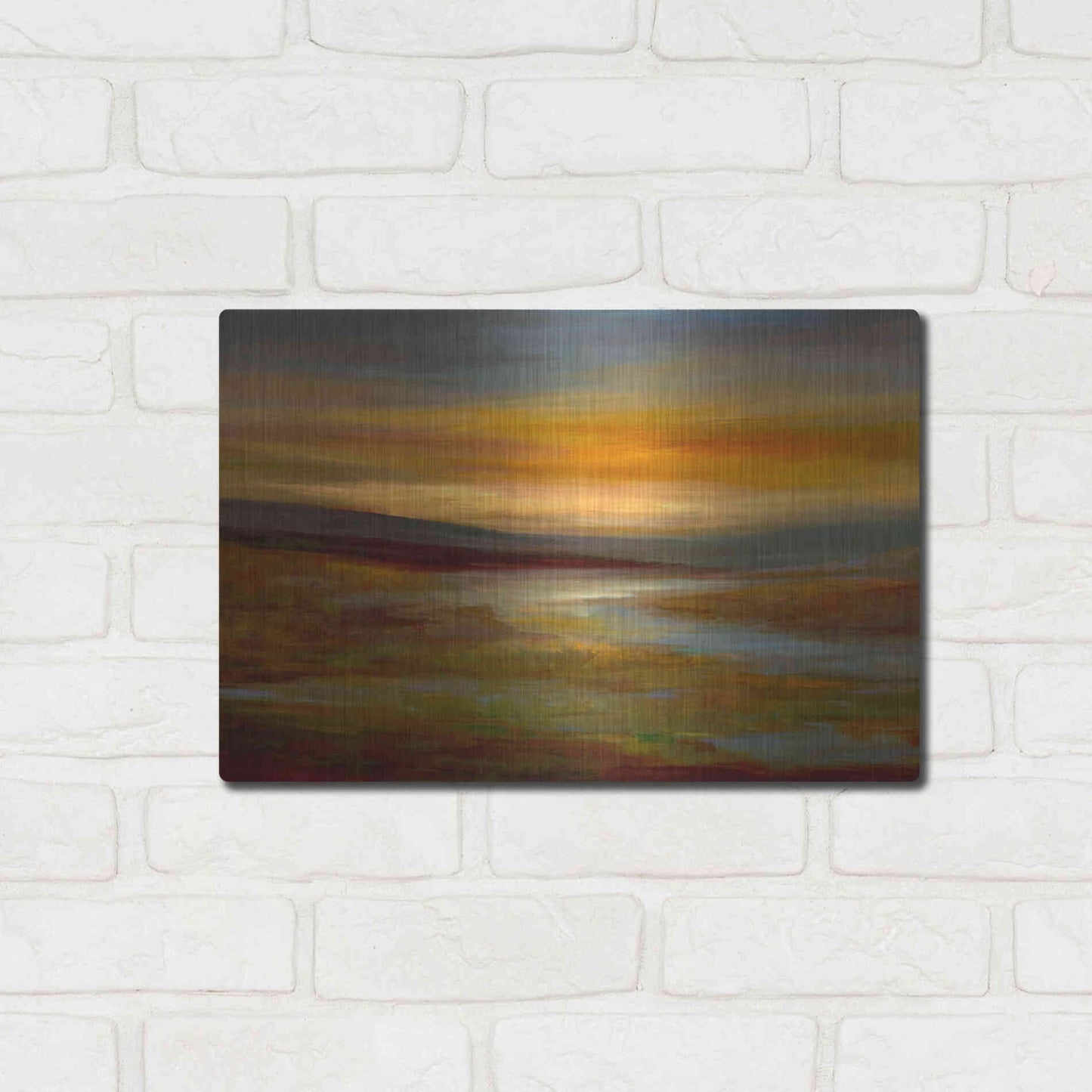 Luxe Metal Art 'Evening Sky' by Sheila Finch Metal Wall Art,16x12