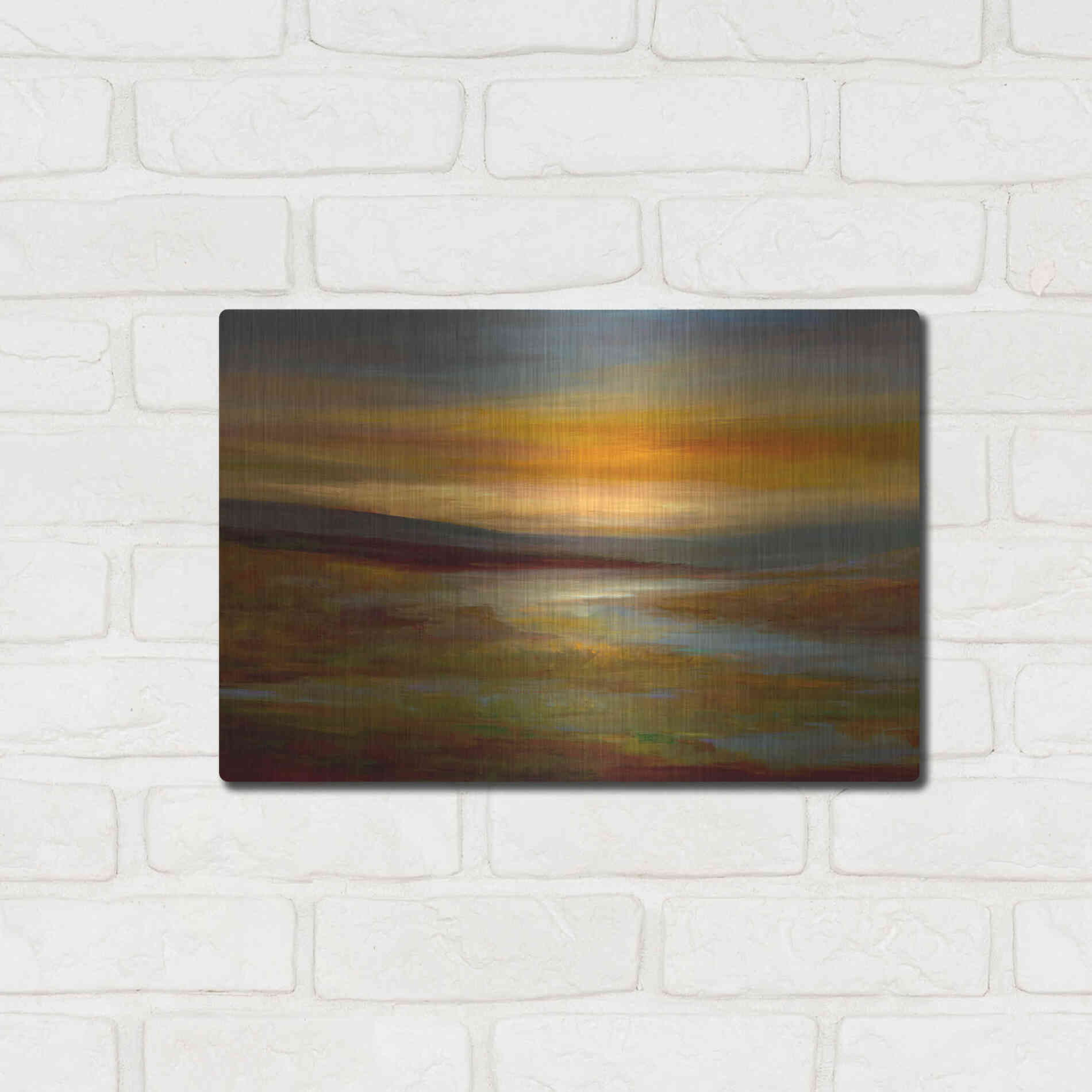 Luxe Metal Art 'Evening Sky' by Sheila Finch Metal Wall Art,16x12