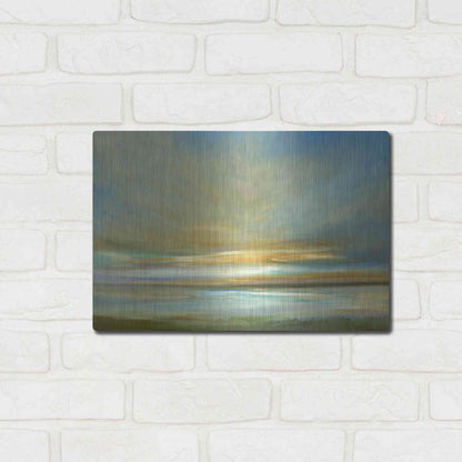 Luxe Metal Art 'Light on the Dunes' by Sheila Finch Metal Wall Art,16x12