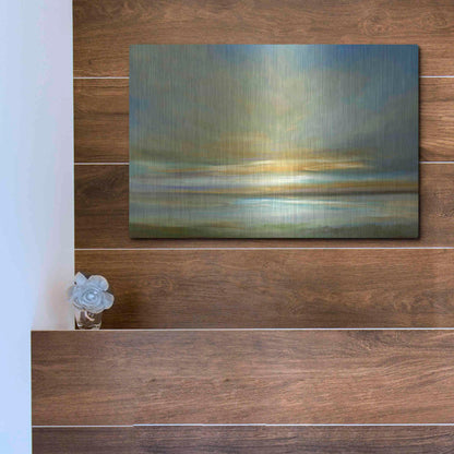 Luxe Metal Art 'Light on the Dunes' by Sheila Finch Metal Wall Art,16x12