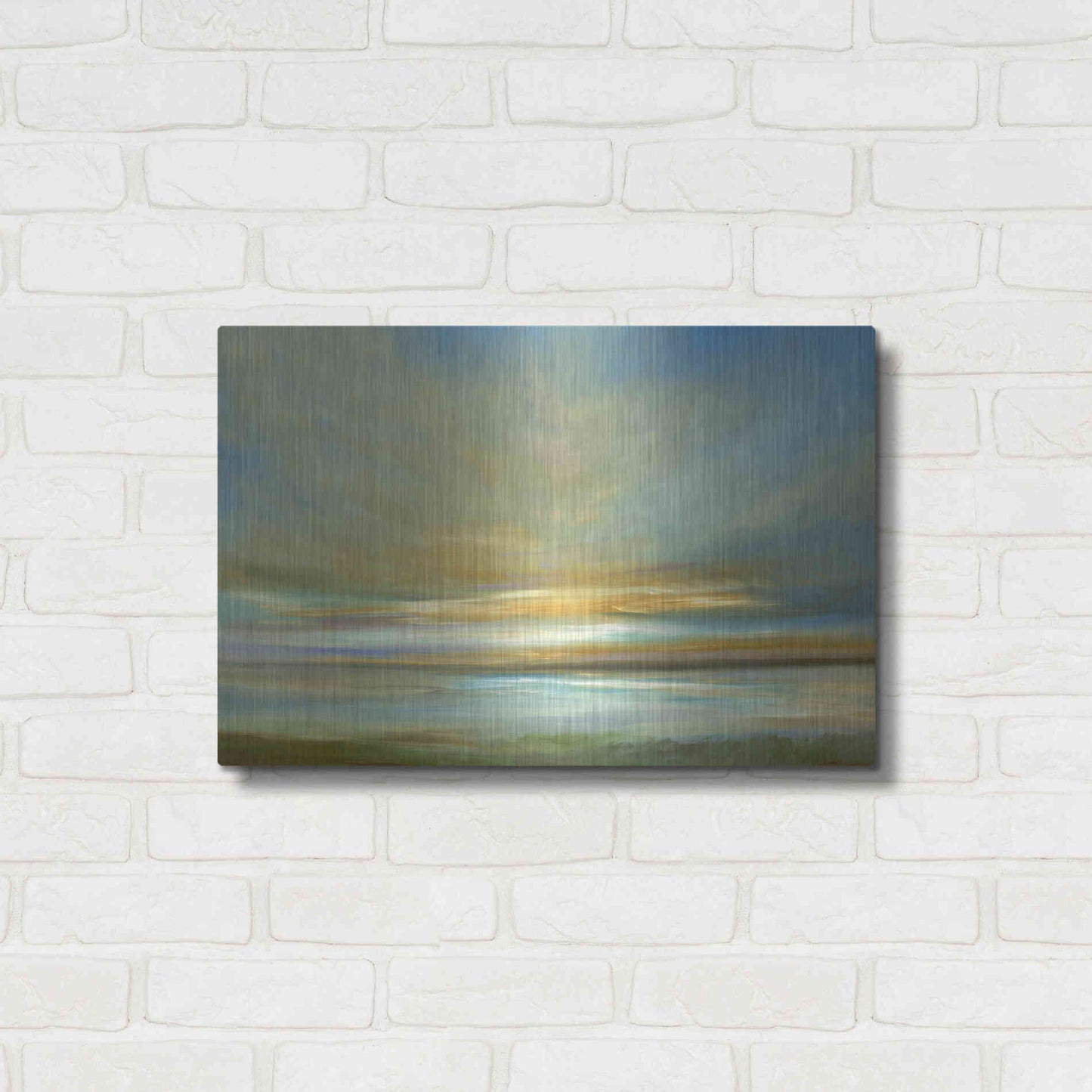 Luxe Metal Art 'Light on the Dunes' by Sheila Finch Metal Wall Art,24x16