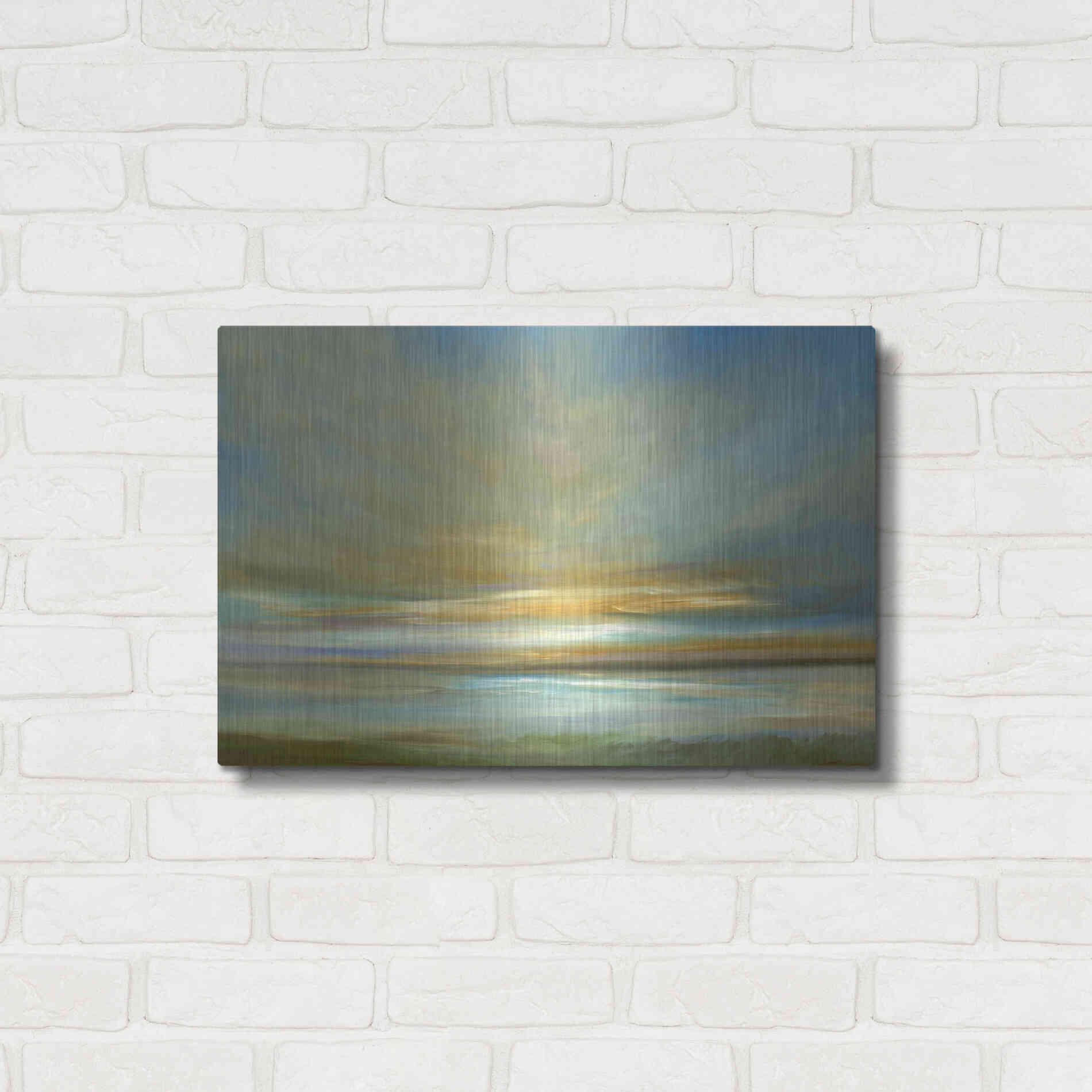 Luxe Metal Art 'Light on the Dunes' by Sheila Finch Metal Wall Art,24x16