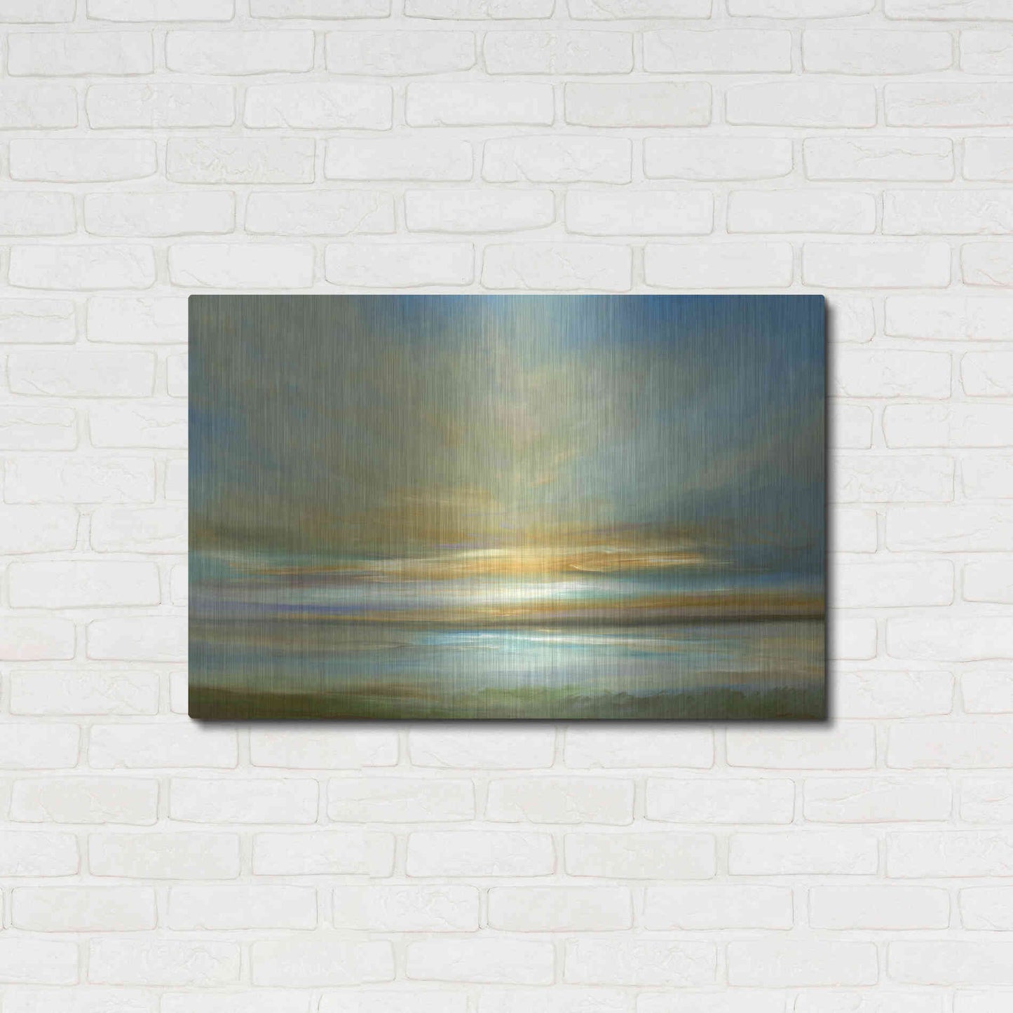 Luxe Metal Art 'Light on the Dunes' by Sheila Finch Metal Wall Art,36x24