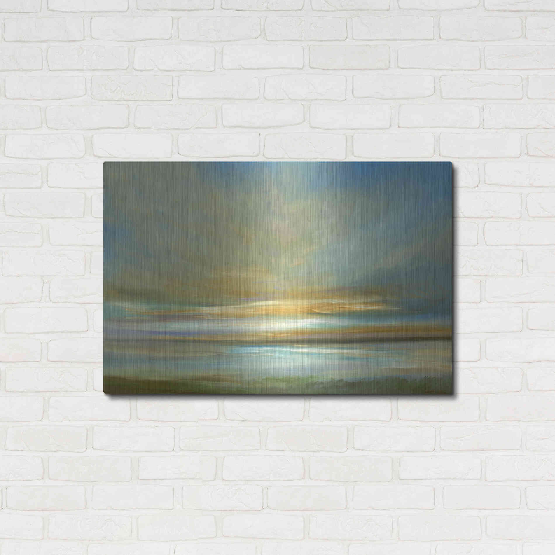 Luxe Metal Art 'Light on the Dunes' by Sheila Finch Metal Wall Art,36x24