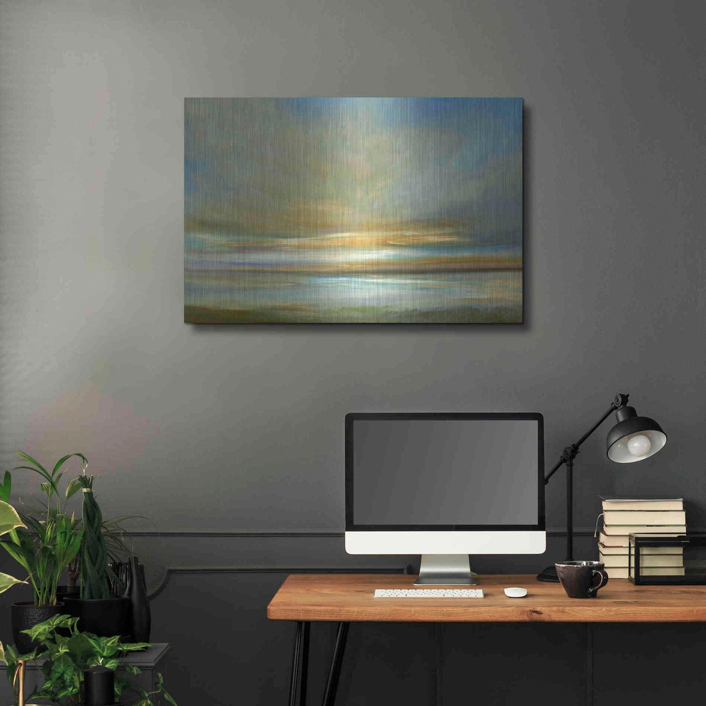 Luxe Metal Art 'Light on the Dunes' by Sheila Finch Metal Wall Art,36x24