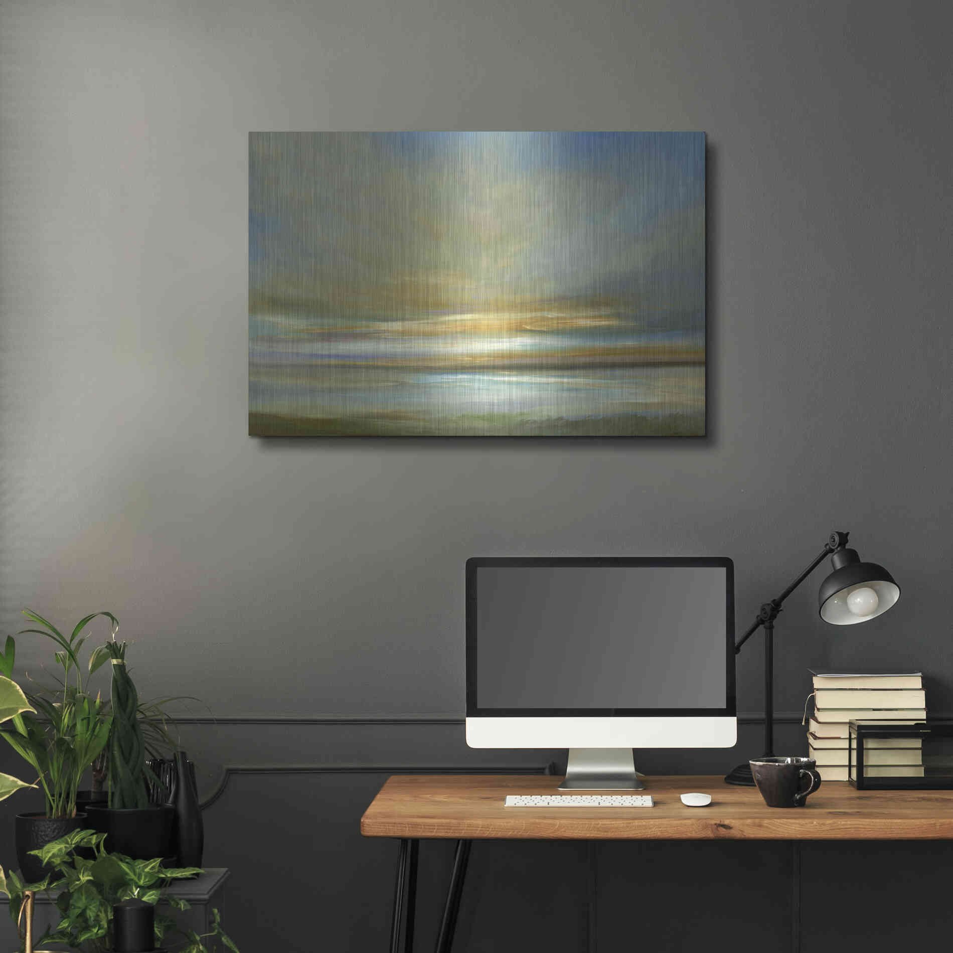 Luxe Metal Art 'Light on the Dunes' by Sheila Finch Metal Wall Art,36x24