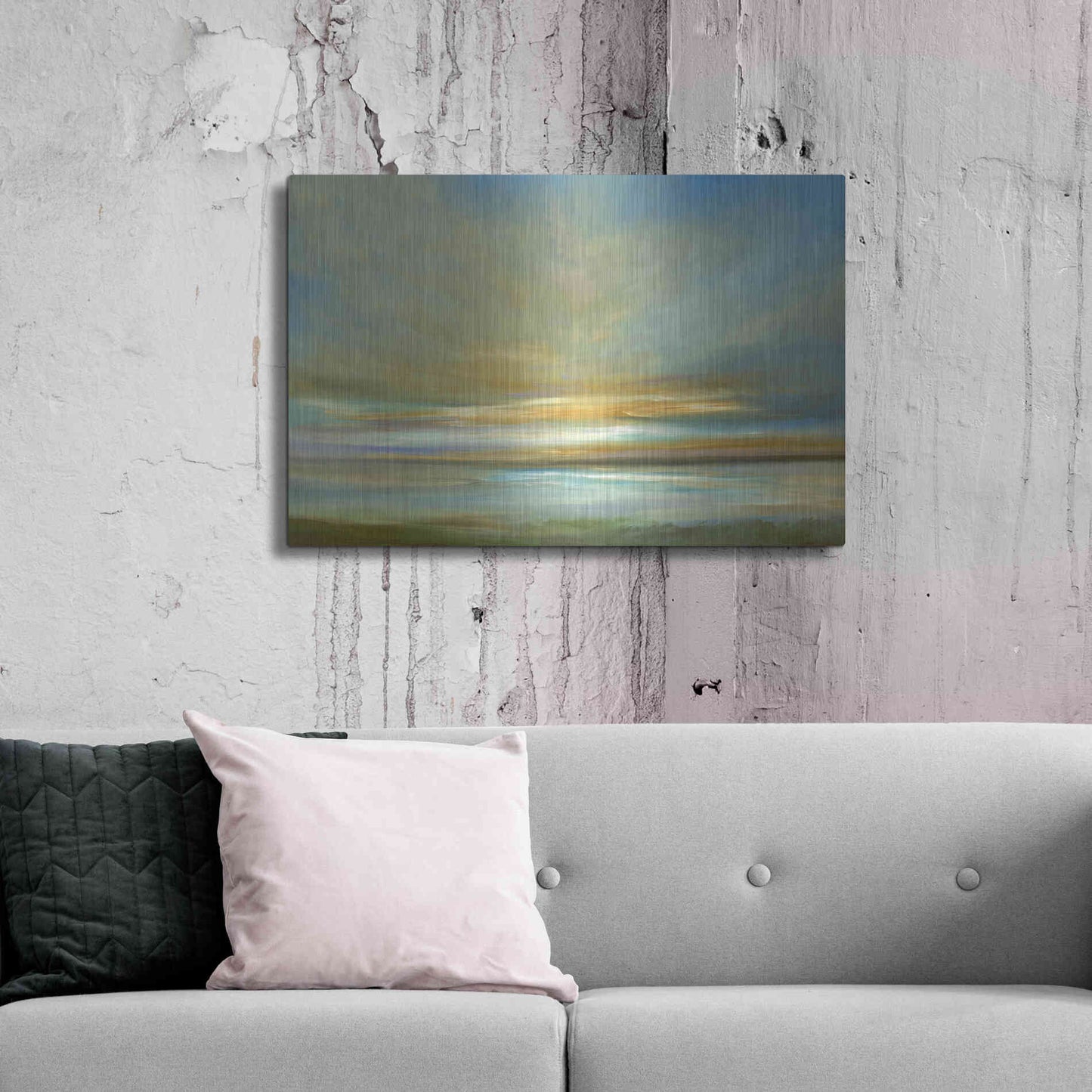 Luxe Metal Art 'Light on the Dunes' by Sheila Finch Metal Wall Art,36x24