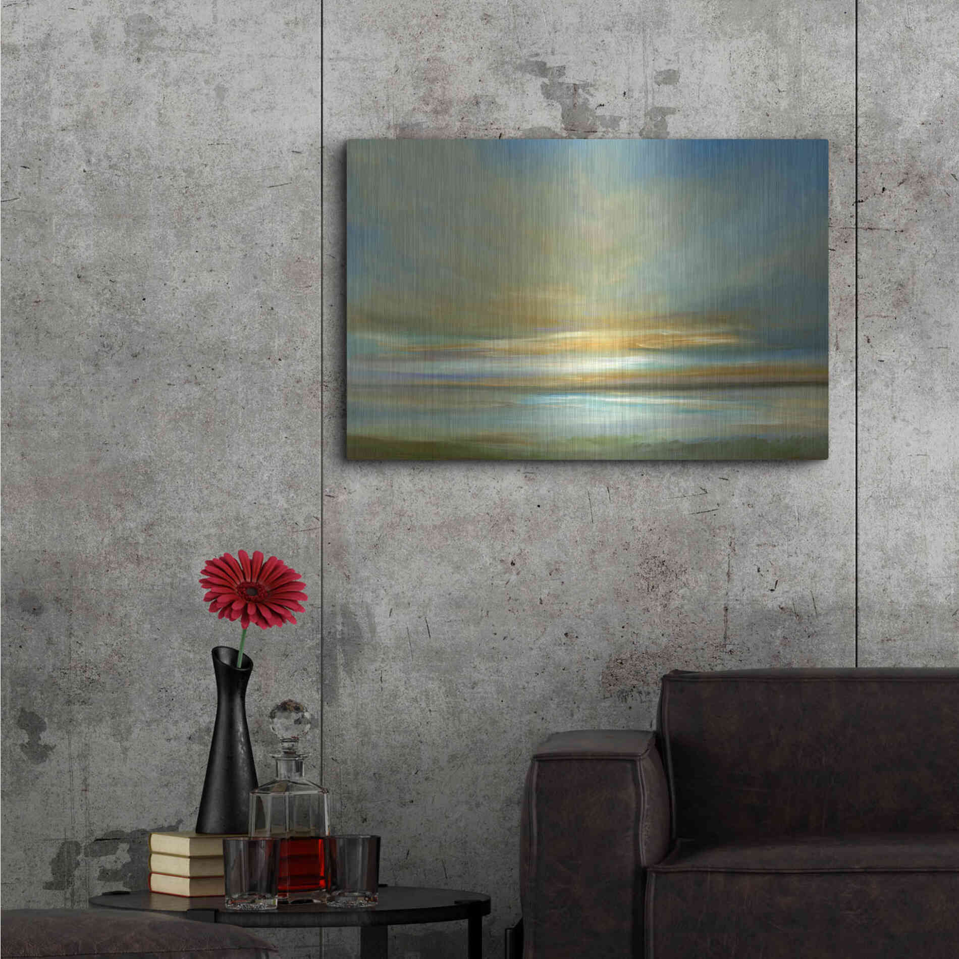 Luxe Metal Art 'Light on the Dunes' by Sheila Finch Metal Wall Art,36x24