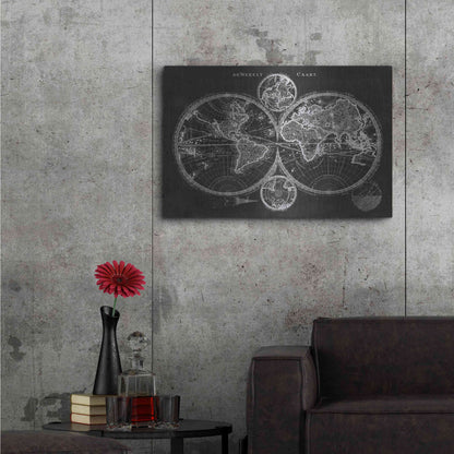 Luxe Metal Art 'Charcoal World Map' by Studio W Metal Wall Art,36x24