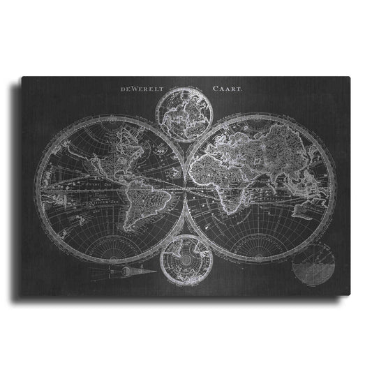 Luxe Metal Art 'Charcoal World Map' by Studio W Metal Wall Art