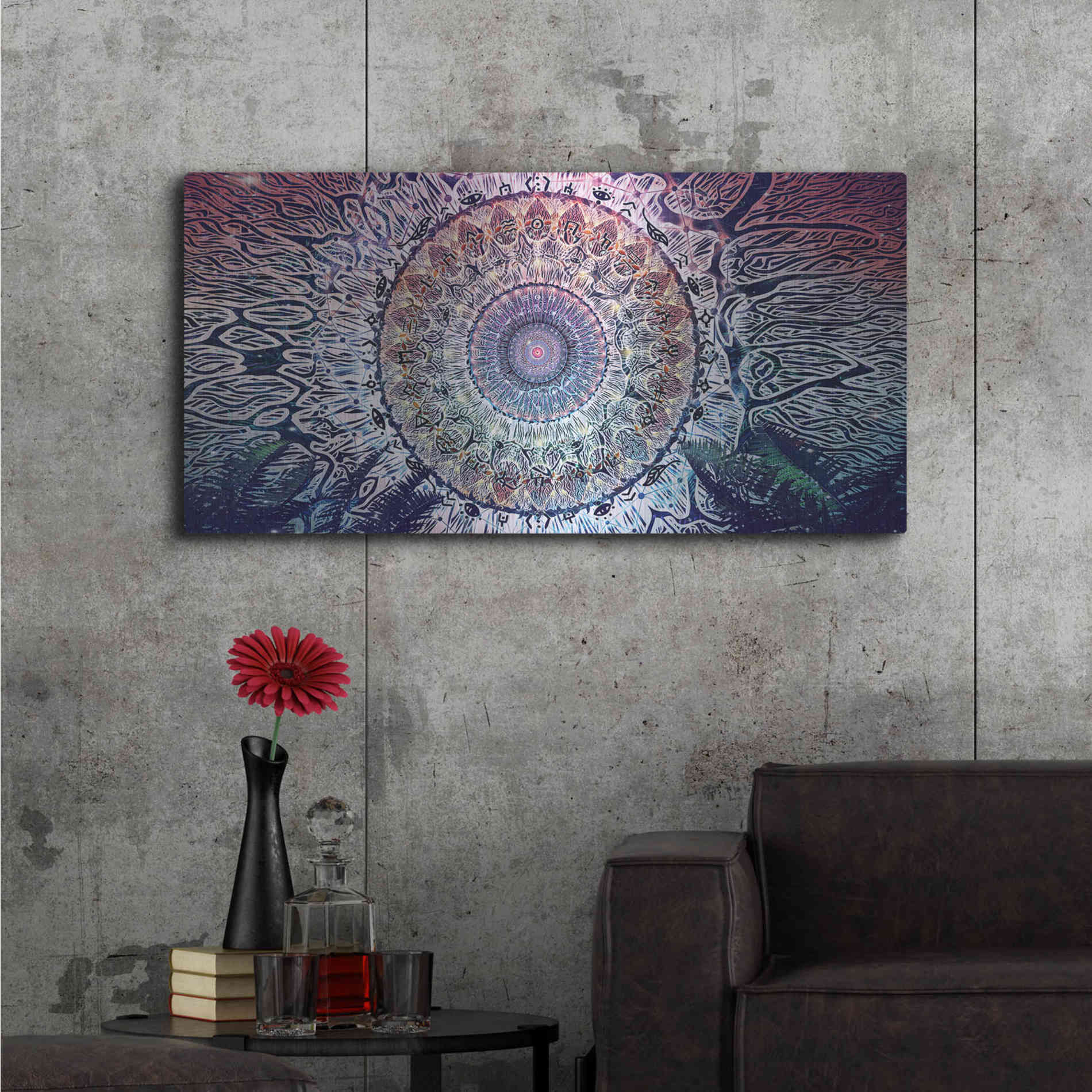 Luxe Metal Art 'Waiting Bliss' by Cameron Gray, Metal Wall Art,48x24