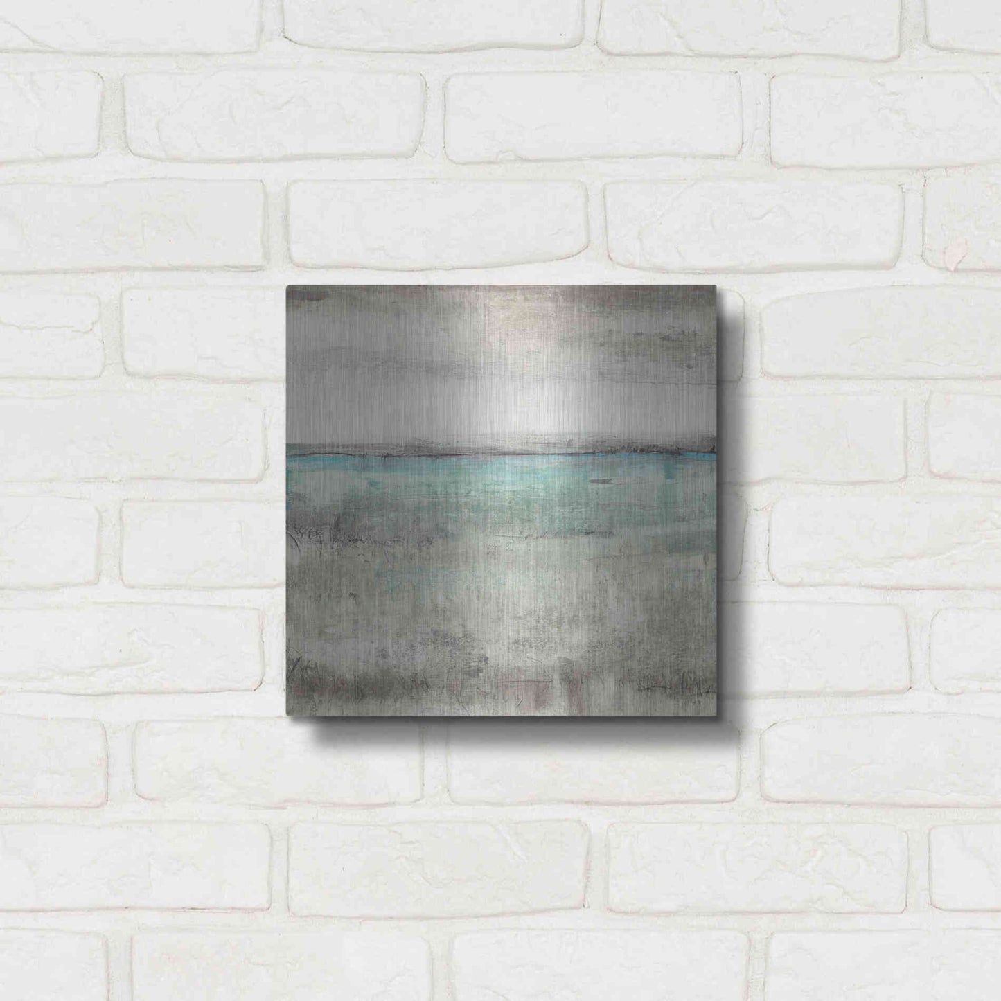 Luxe Metal Art 'Aqua Horizon II' by Tim O'Toole Metal Wall Art,12x12