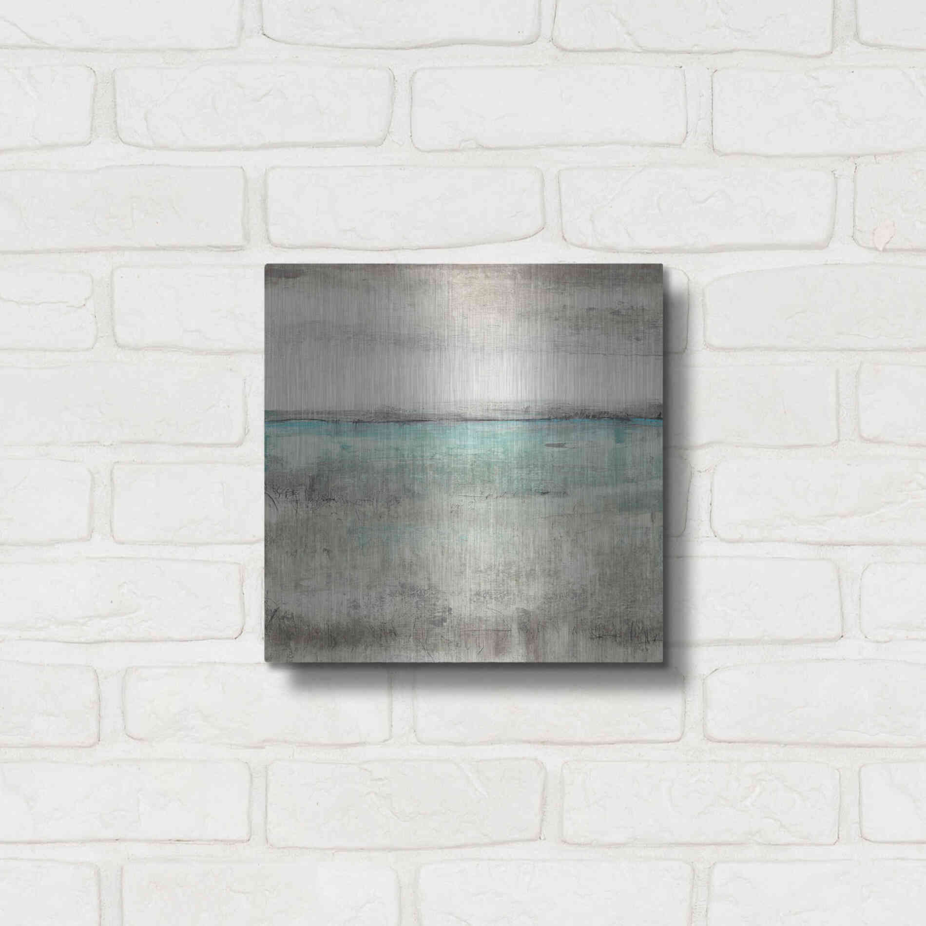 Luxe Metal Art 'Aqua Horizon II' by Tim O'Toole Metal Wall Art,12x12