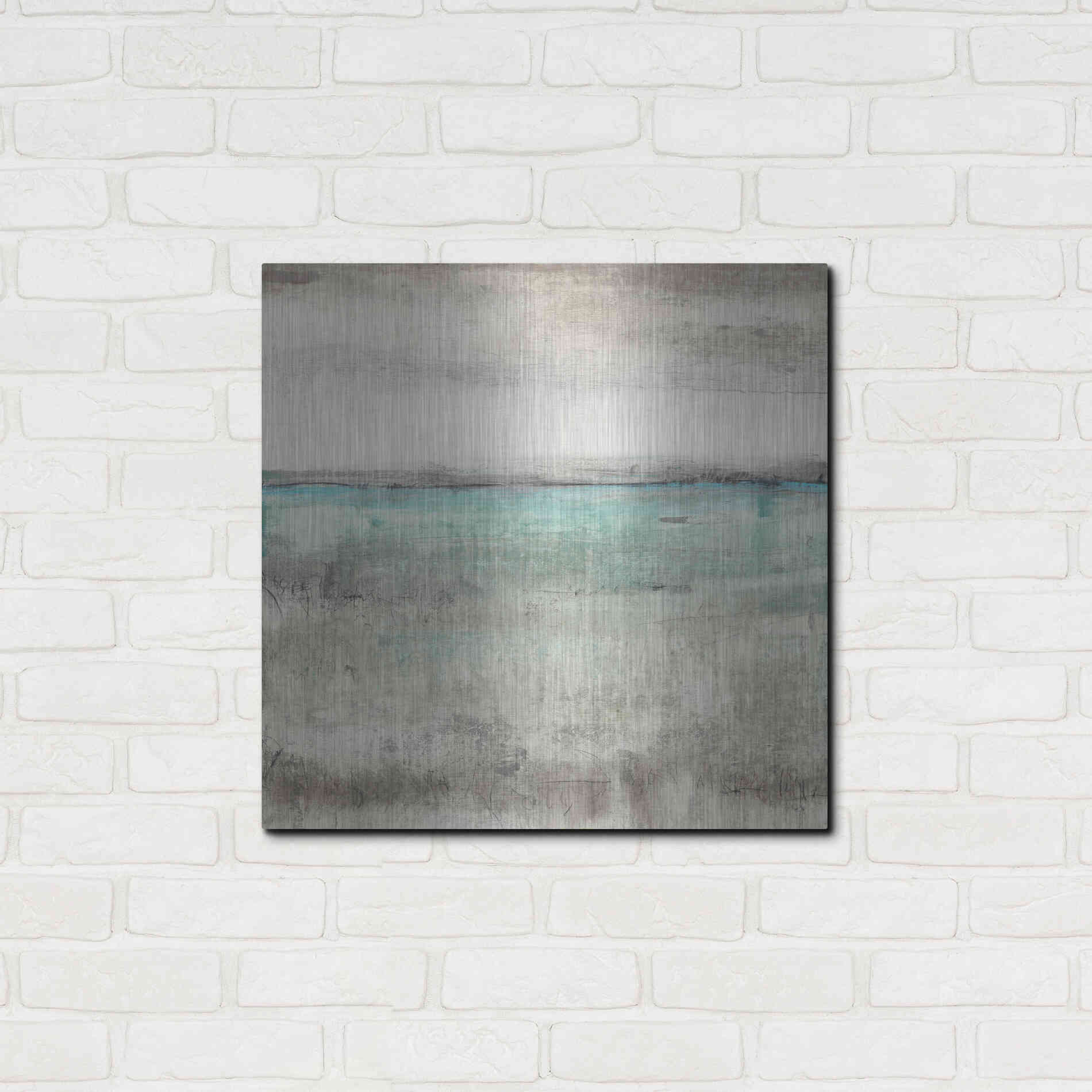 Luxe Metal Art 'Aqua Horizon II' by Tim O'Toole Metal Wall Art,24x24