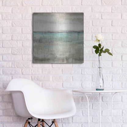 Luxe Metal Art 'Aqua Horizon II' by Tim O'Toole Metal Wall Art,24x24