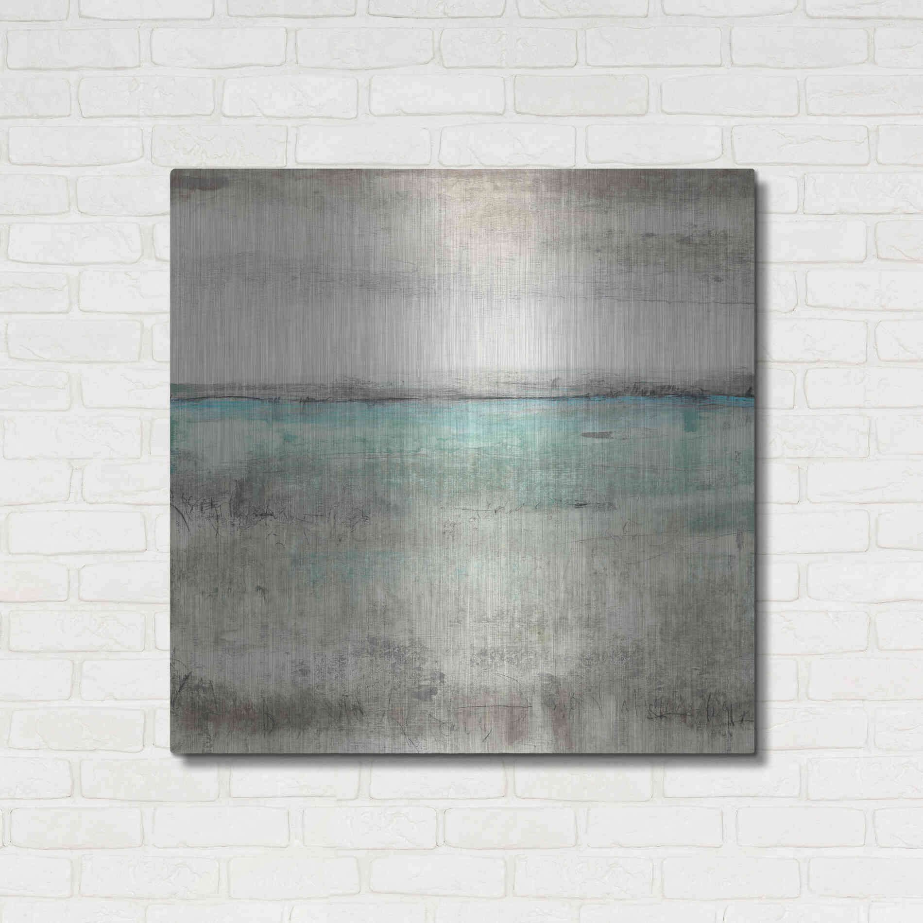 Luxe Metal Art 'Aqua Horizon II' by Tim O'Toole Metal Wall Art,36x36