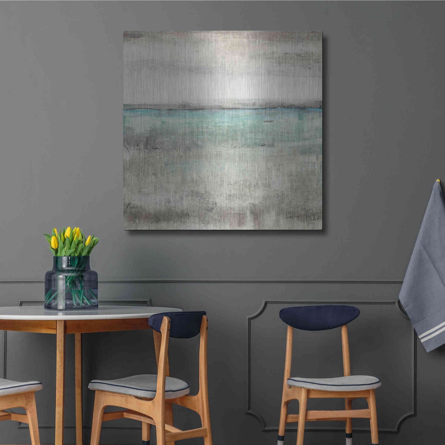 Luxe Metal Art 'Aqua Horizon II' by Tim O'Toole Metal Wall Art,36x36