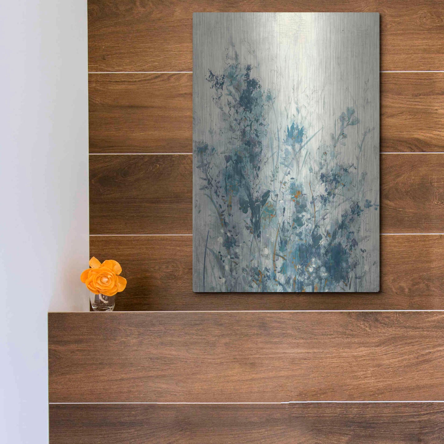 Luxe Metal Art 'Blue Spring I' by Tim O'Toole Metal Wall Art,12x16