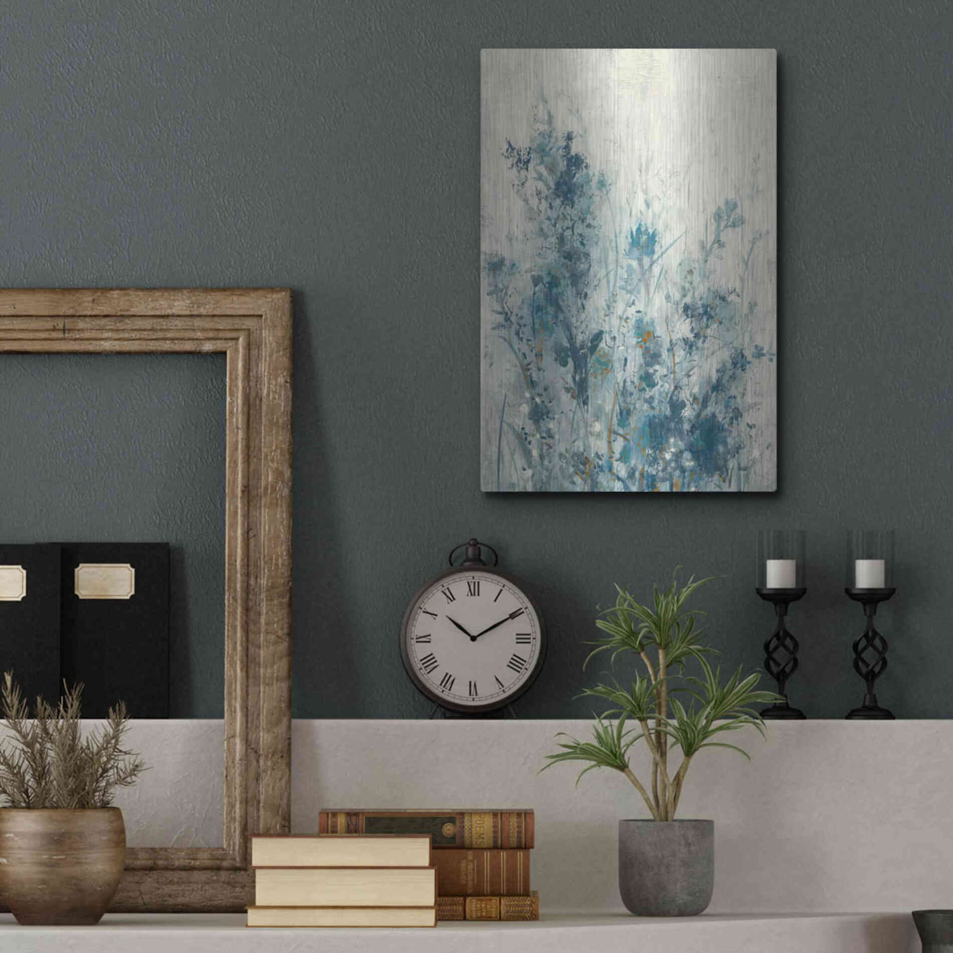 Luxe Metal Art 'Blue Spring I' by Tim O'Toole Metal Wall Art,12x16