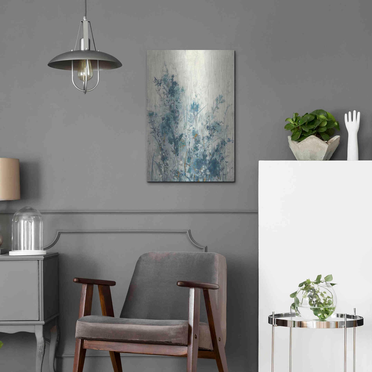 Luxe Metal Art 'Blue Spring I' by Tim O'Toole Metal Wall Art,16x24