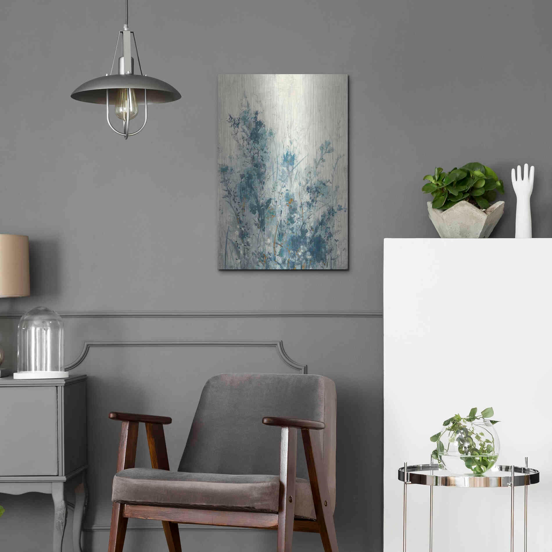 Luxe Metal Art 'Blue Spring I' by Tim O'Toole Metal Wall Art,16x24