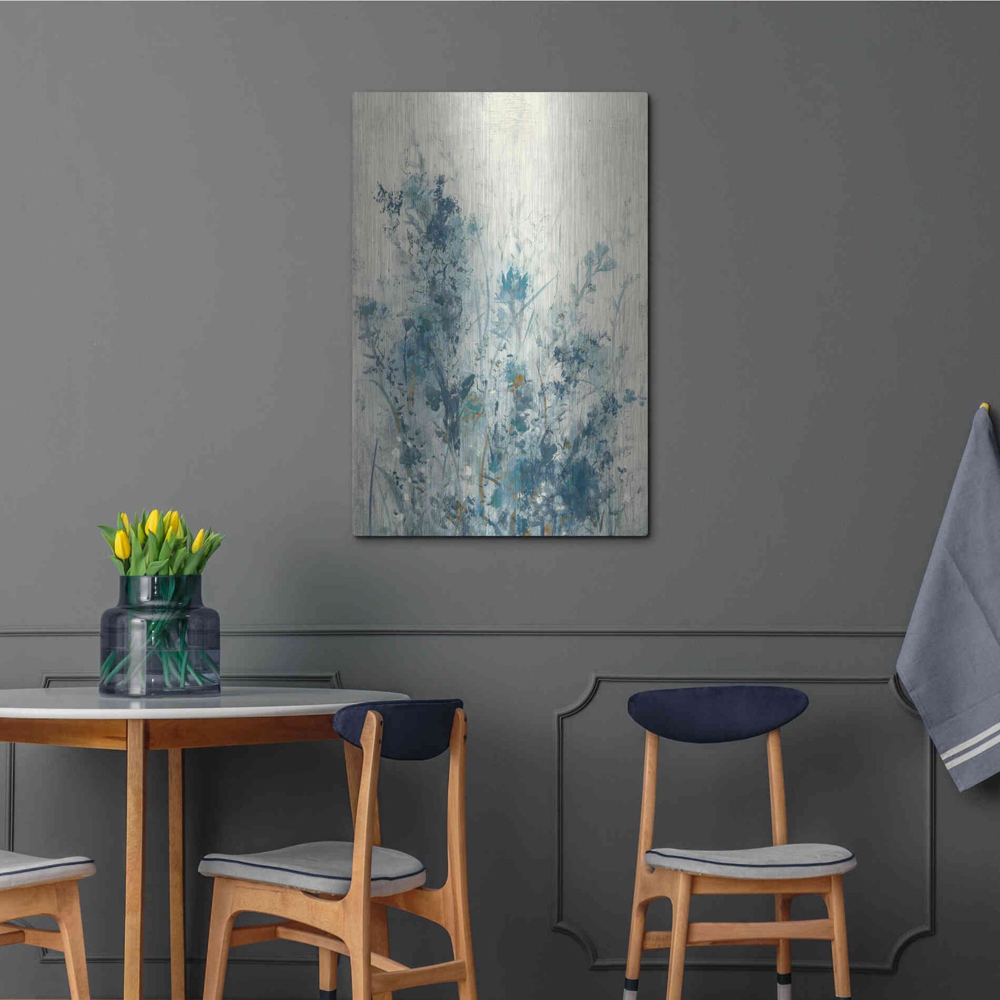 Luxe Metal Art 'Blue Spring I' by Tim O'Toole Metal Wall Art,24x36