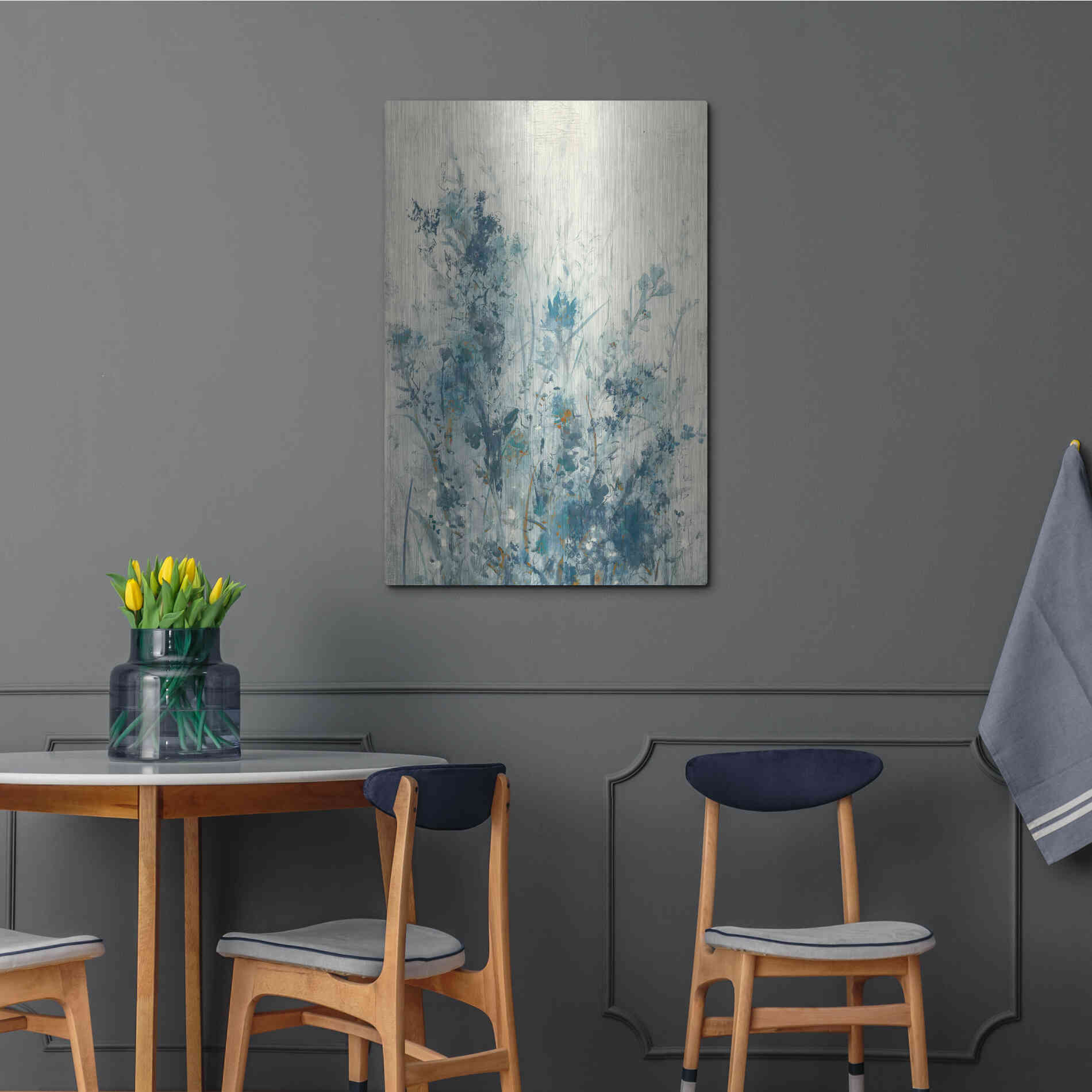 Luxe Metal Art 'Blue Spring I' by Tim O'Toole Metal Wall Art,24x36