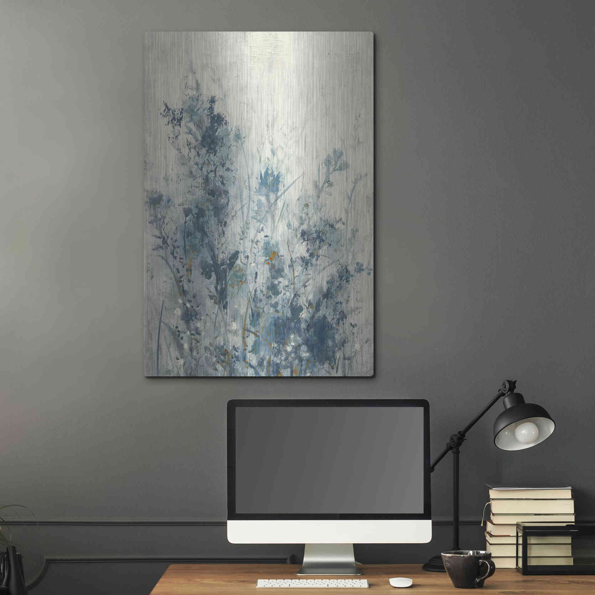 Luxe Metal Art 'Blue Spring I' by Tim O'Toole Metal Wall Art,24x36