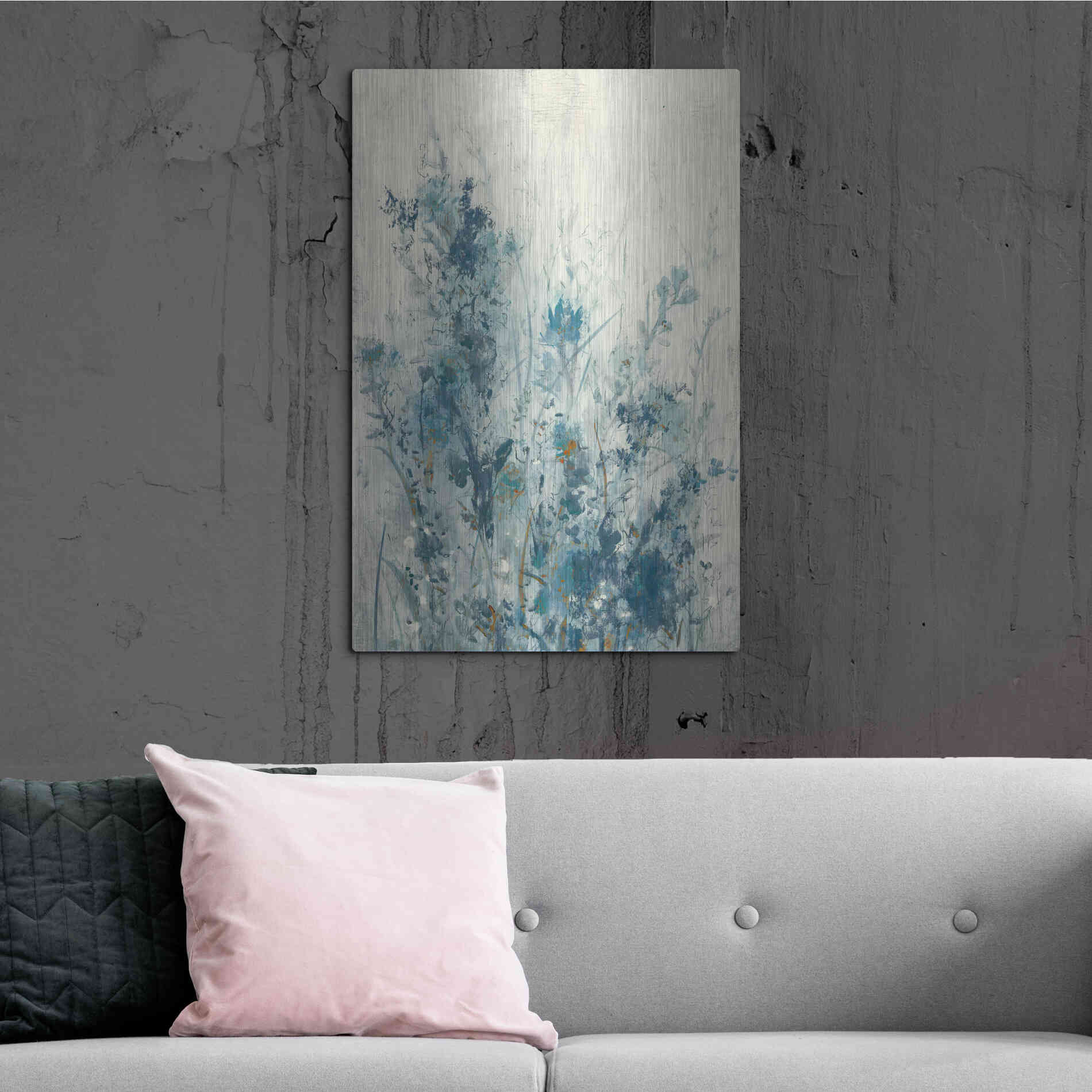 Luxe Metal Art 'Blue Spring I' by Tim O'Toole Metal Wall Art,24x36
