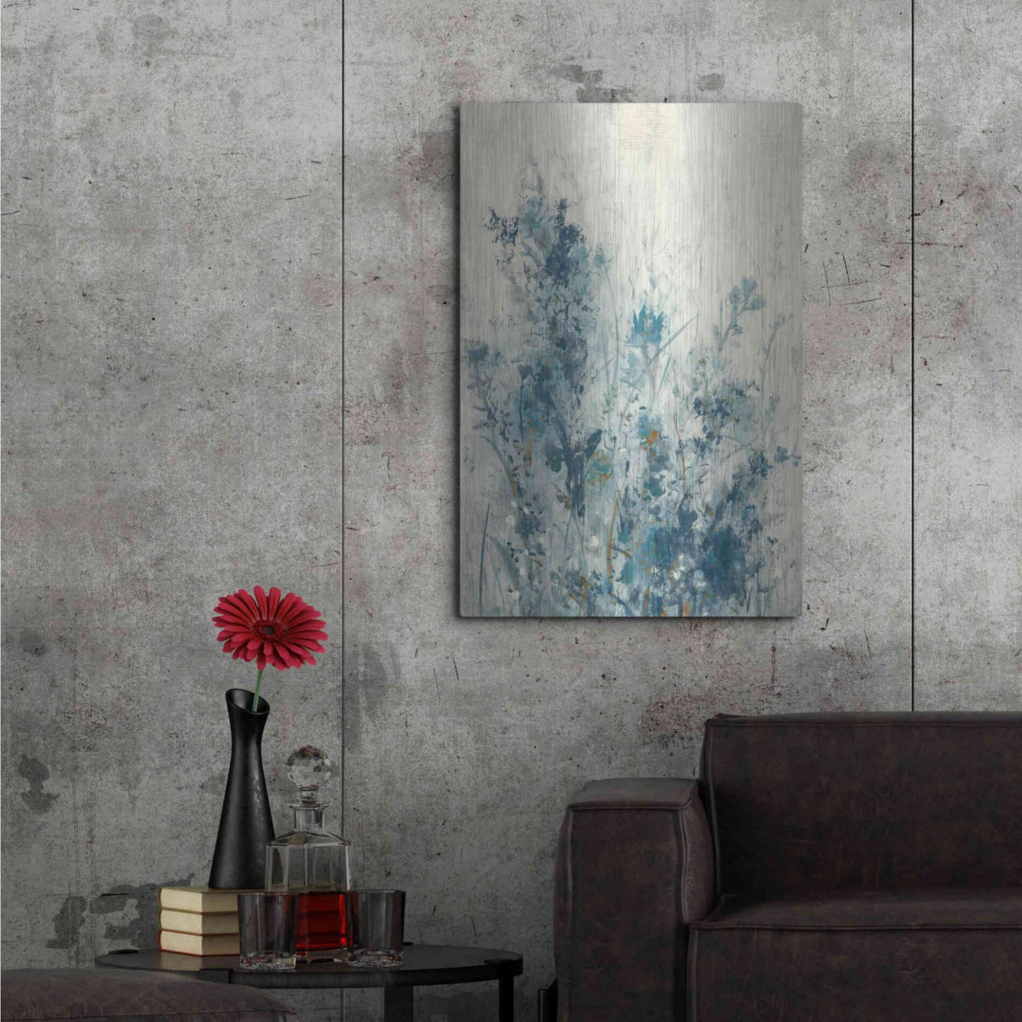 Luxe Metal Art 'Blue Spring I' by Tim O'Toole Metal Wall Art,24x36