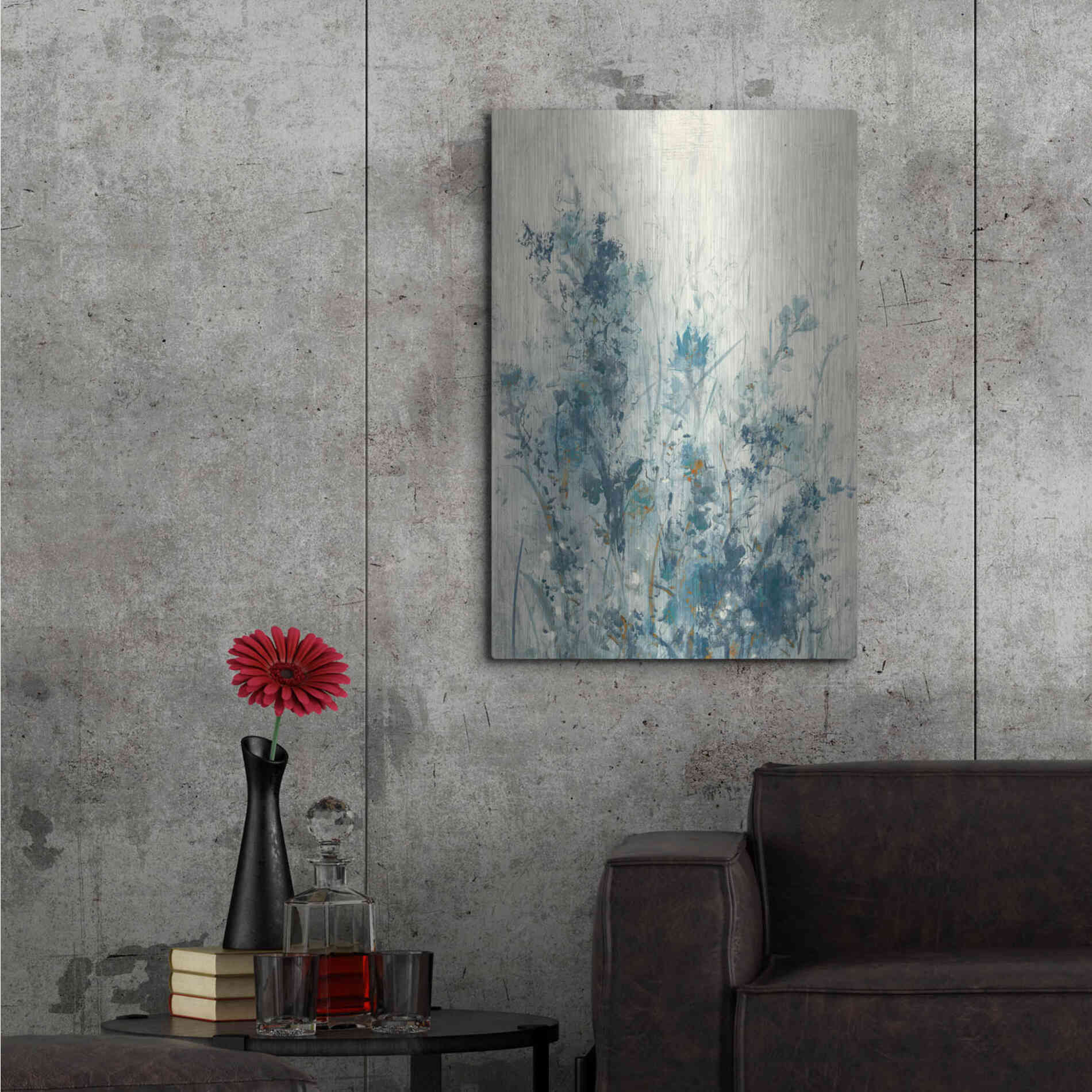Luxe Metal Art 'Blue Spring I' by Tim O'Toole Metal Wall Art,24x36