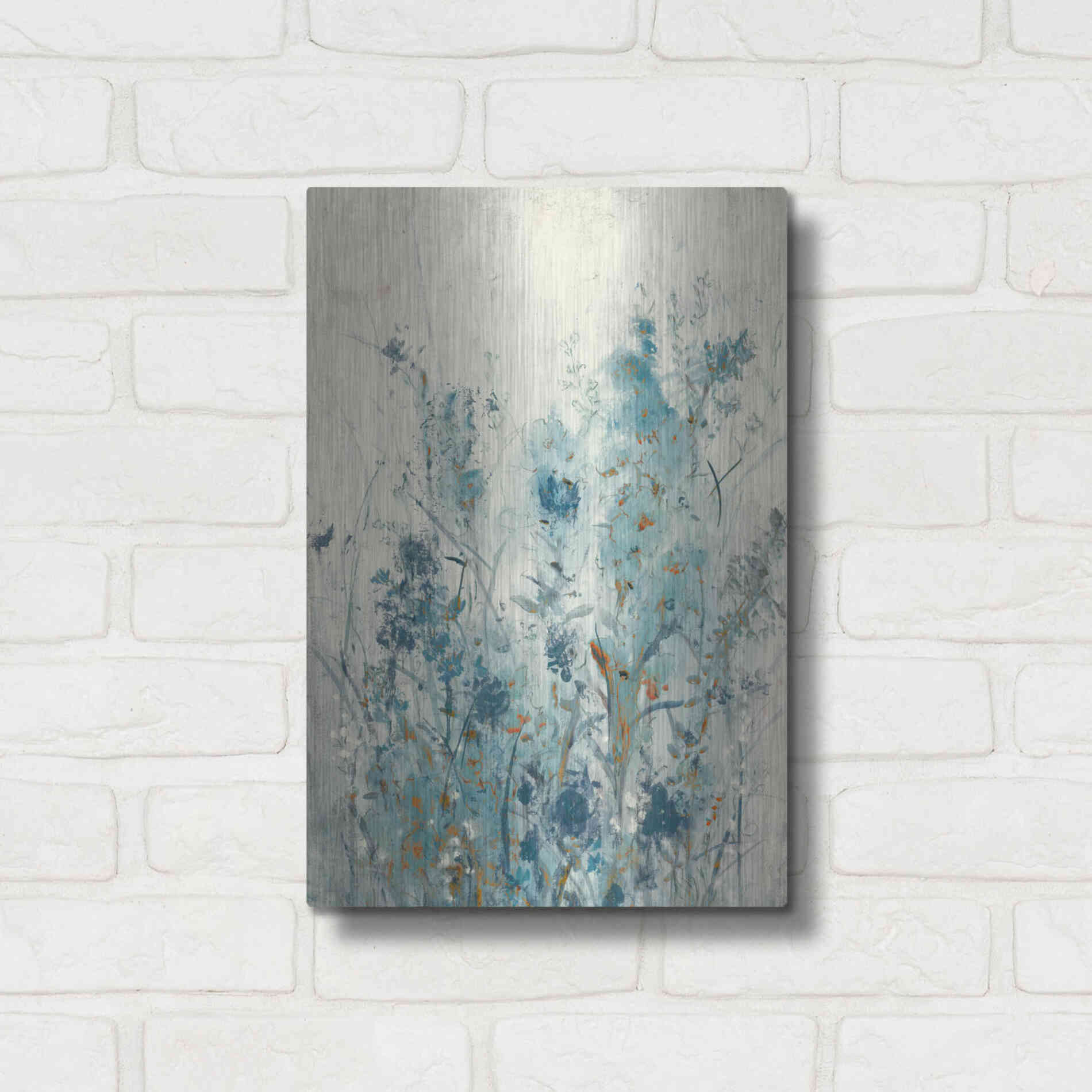 Luxe Metal Art 'Blue Spring II' by Tim O'Toole Metal Wall Art,12x16