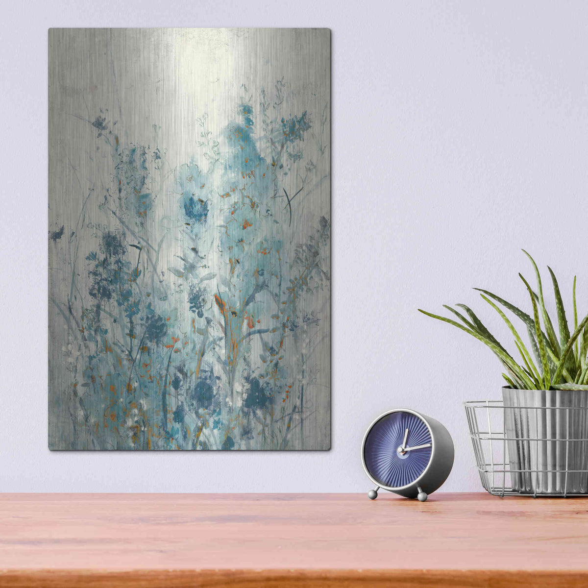 Luxe Metal Art 'Blue Spring II' by Tim O'Toole Metal Wall Art,12x16