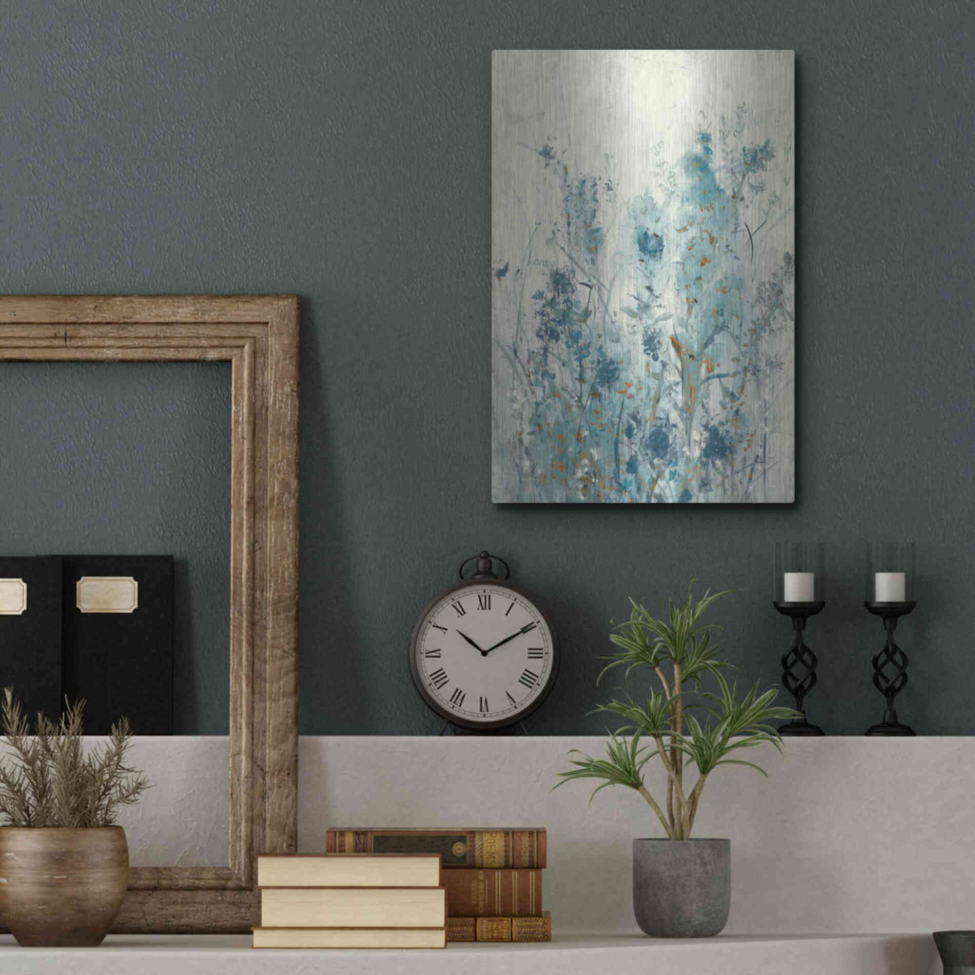 Luxe Metal Art 'Blue Spring II' by Tim O'Toole Metal Wall Art,12x16