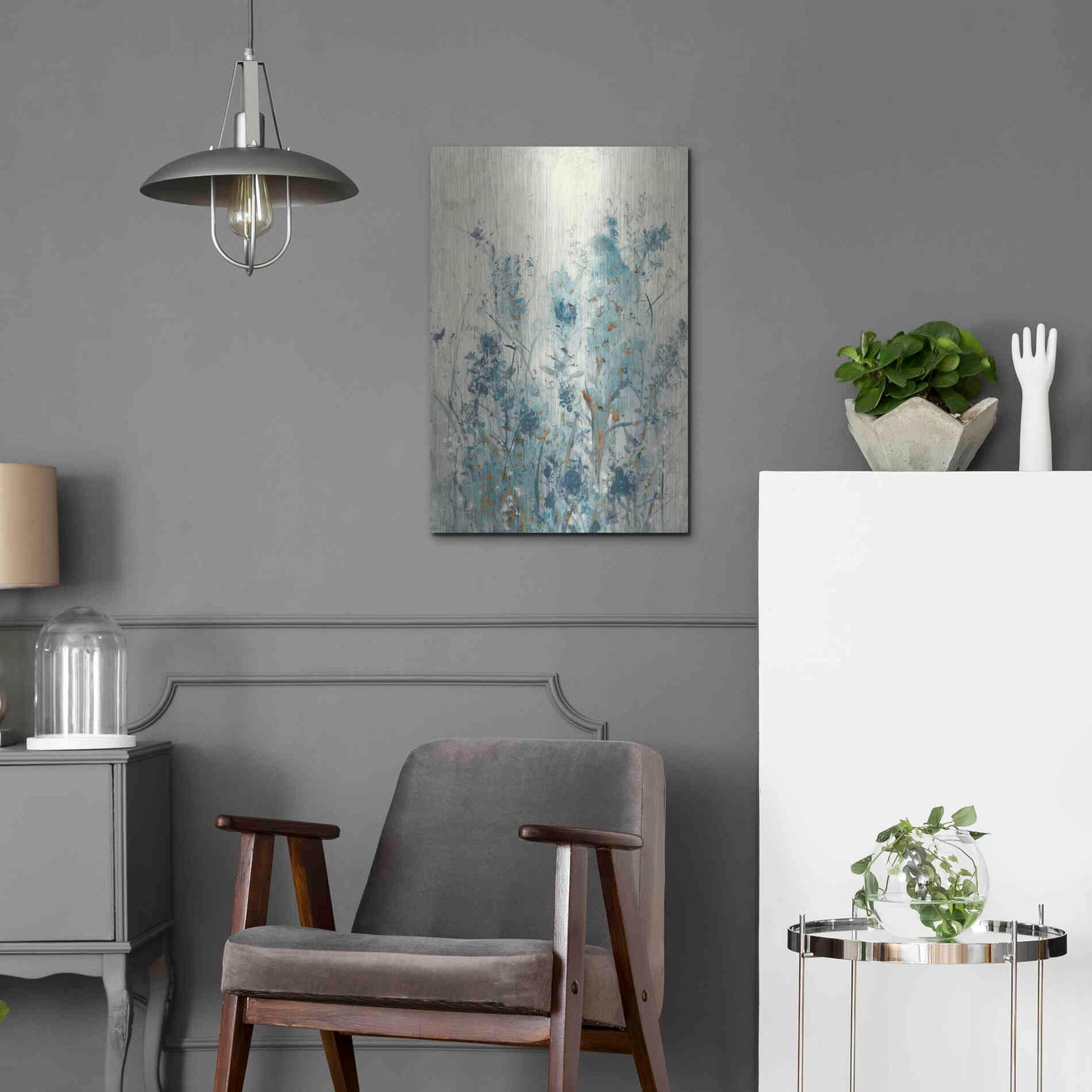 Luxe Metal Art 'Blue Spring II' by Tim O'Toole Metal Wall Art,16x24