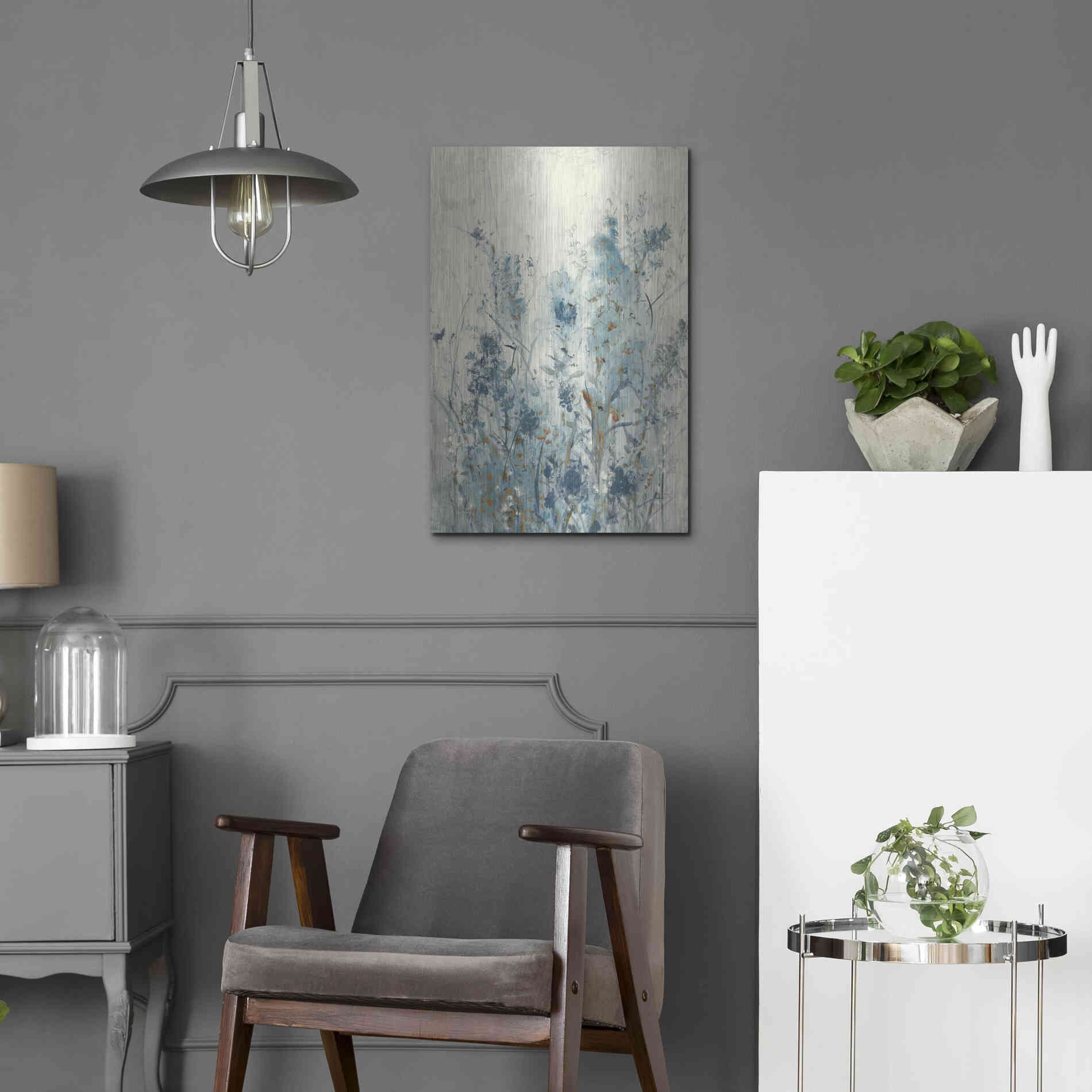 Luxe Metal Art 'Blue Spring II' by Tim O'Toole Metal Wall Art,16x24