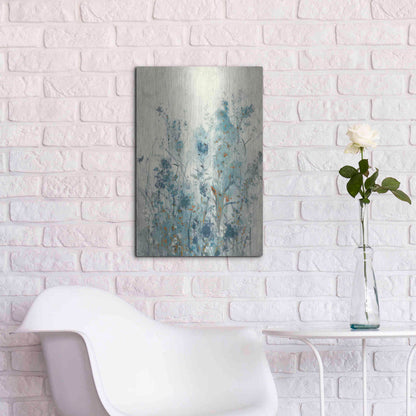 Luxe Metal Art 'Blue Spring II' by Tim O'Toole Metal Wall Art,16x24