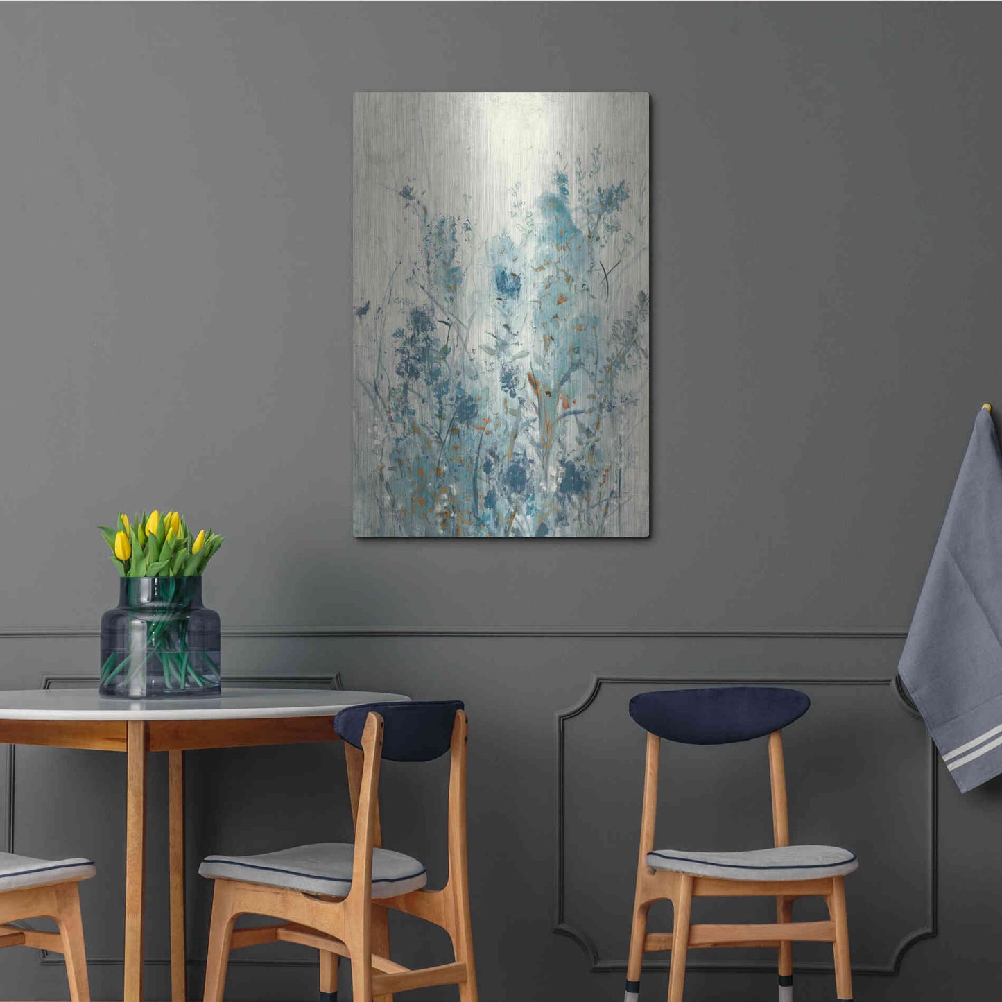 Luxe Metal Art 'Blue Spring II' by Tim O'Toole Metal Wall Art,24x36