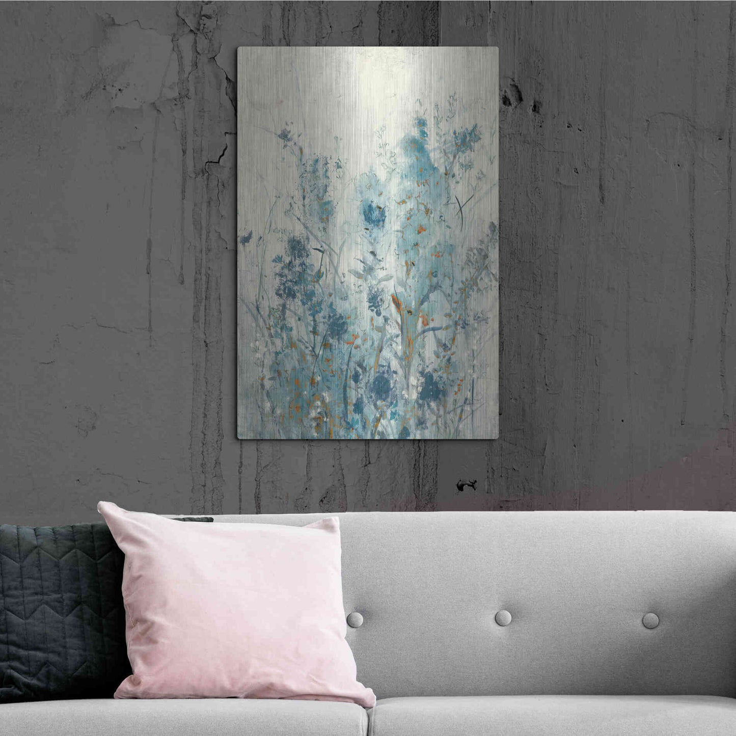 Luxe Metal Art 'Blue Spring II' by Tim O'Toole Metal Wall Art,24x36