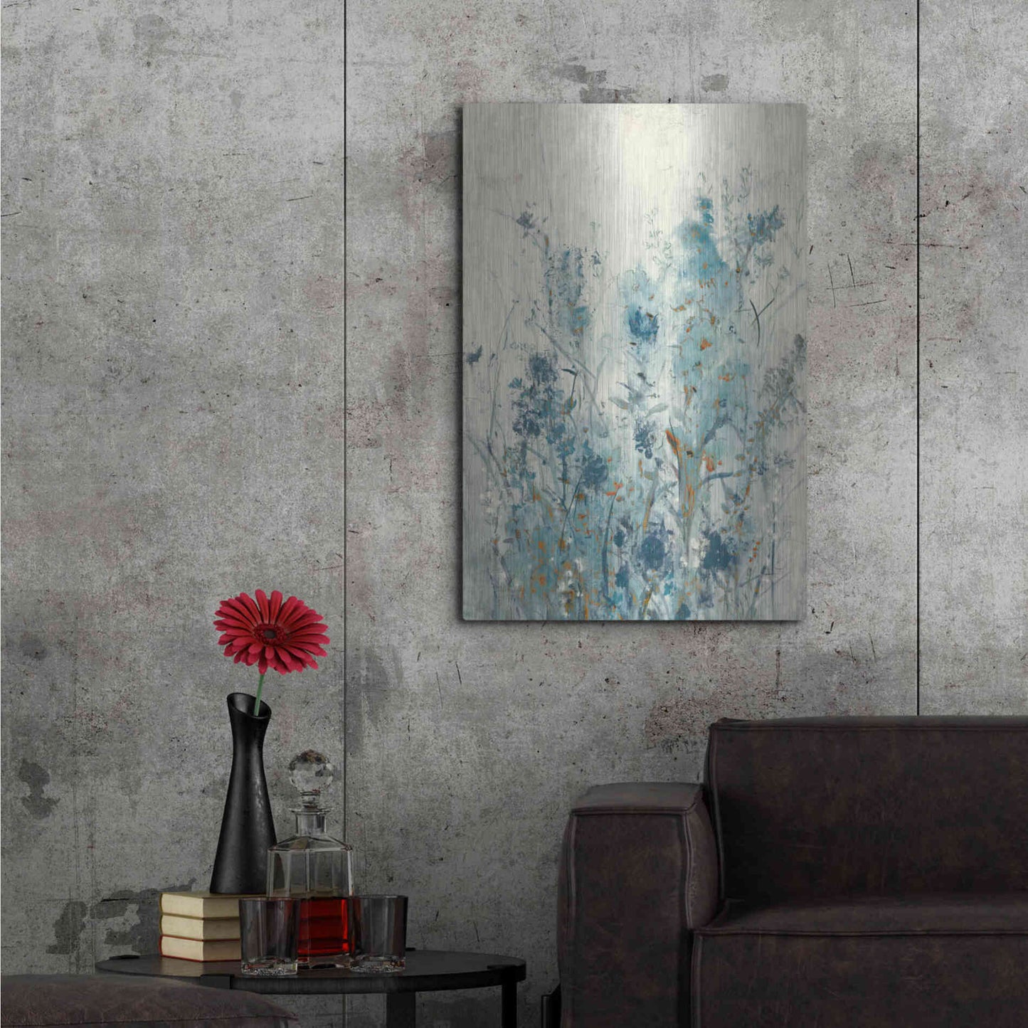 Luxe Metal Art 'Blue Spring II' by Tim O'Toole Metal Wall Art,24x36
