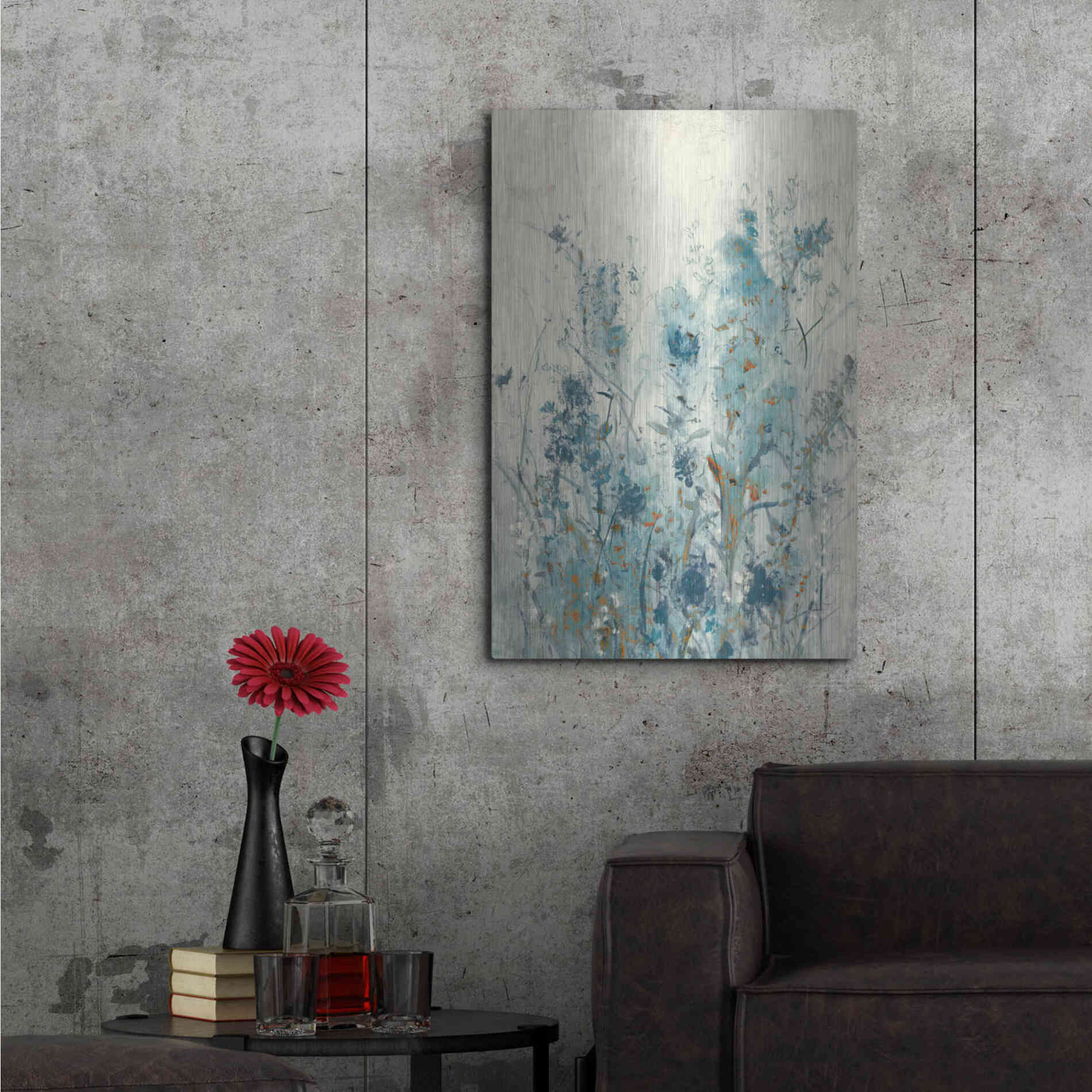 Luxe Metal Art 'Blue Spring II' by Tim O'Toole Metal Wall Art,24x36