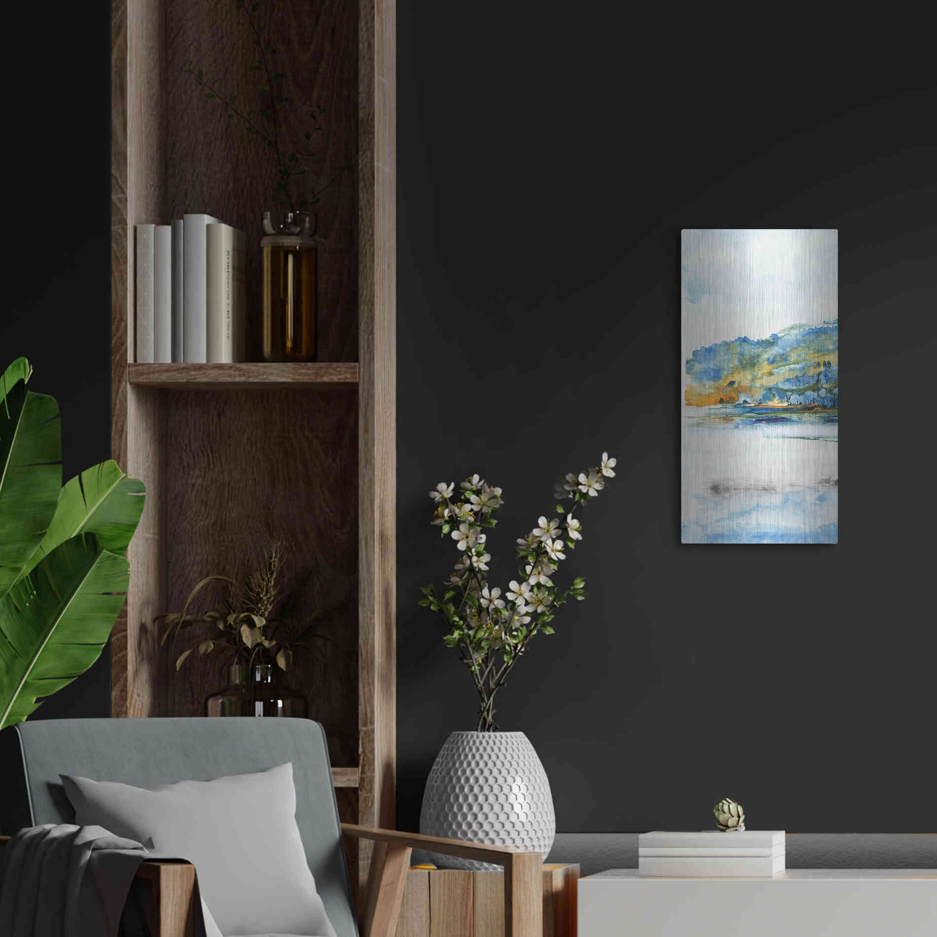 Luxe Metal Art 'Island Mist I' by Tim O'Toole Metal Wall Art,12x24