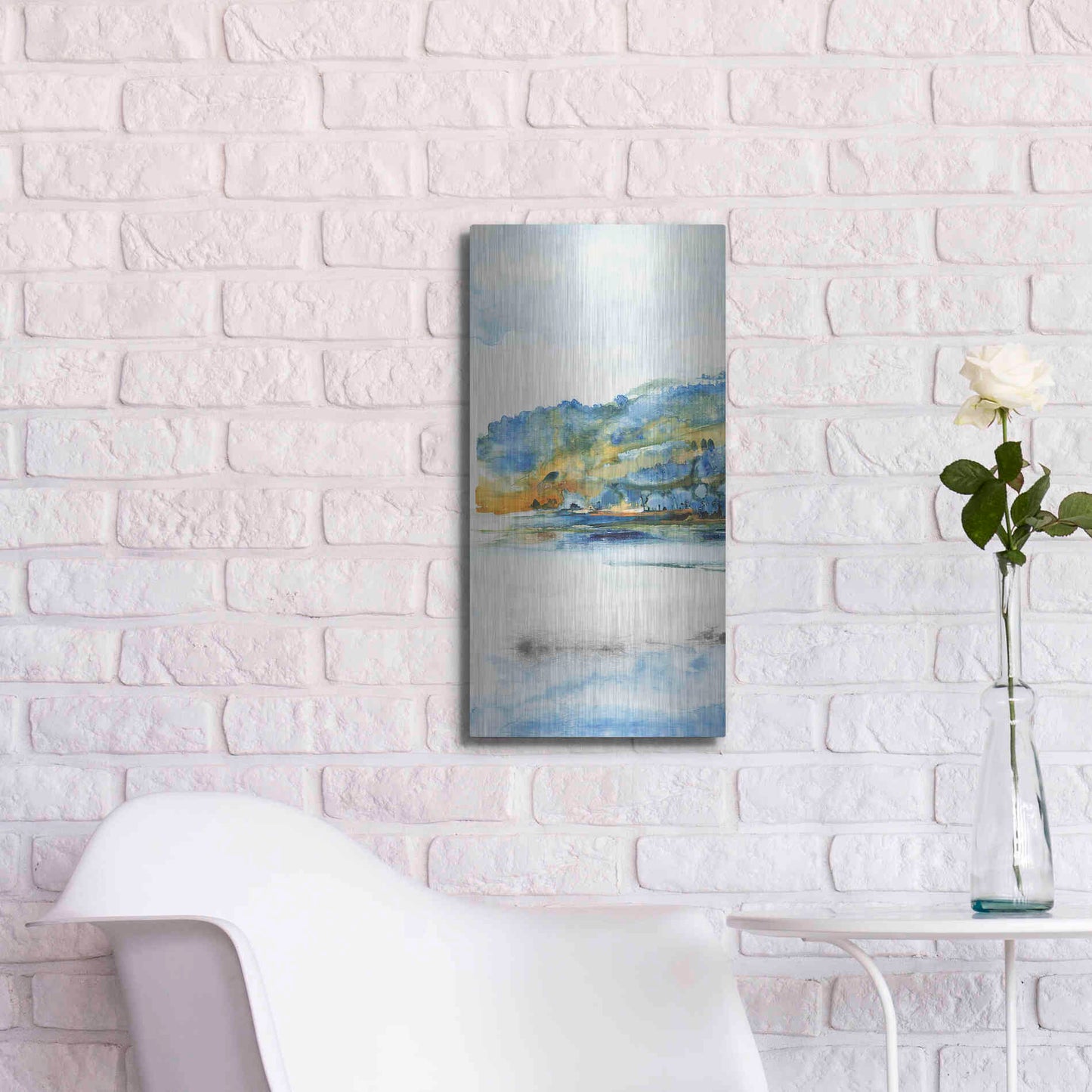 Luxe Metal Art 'Island Mist I' by Tim O'Toole Metal Wall Art,12x24