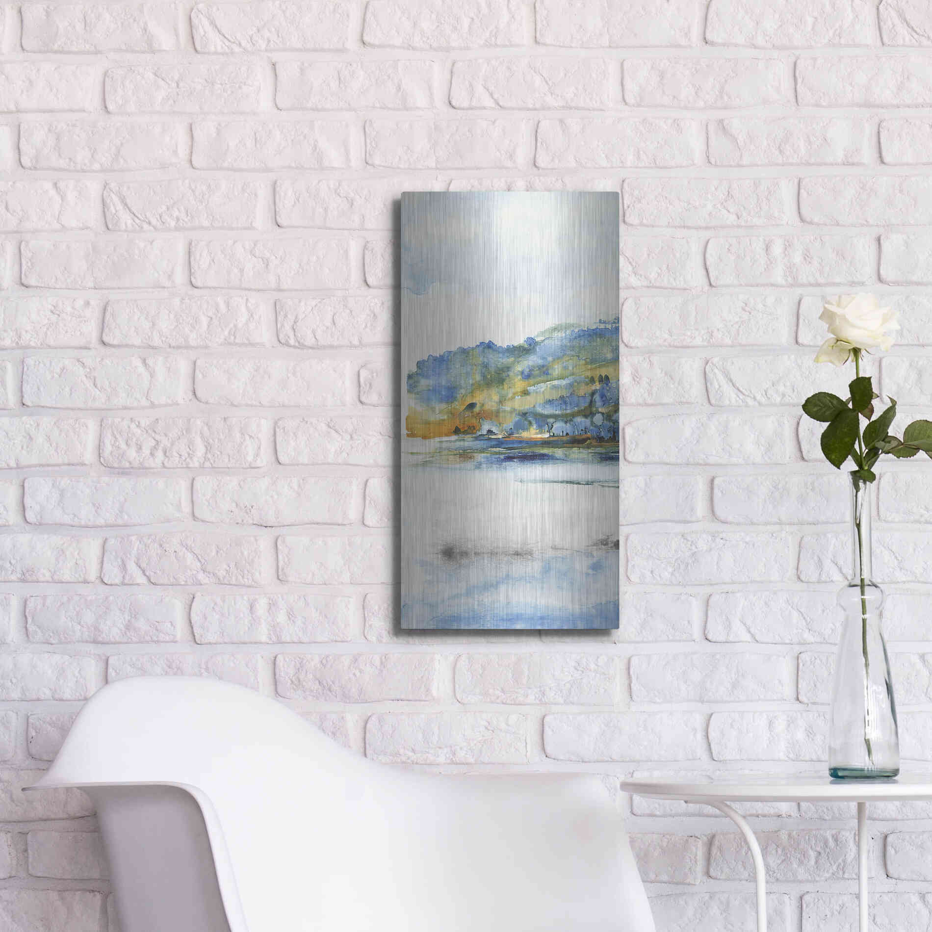 Luxe Metal Art 'Island Mist I' by Tim O'Toole Metal Wall Art,12x24