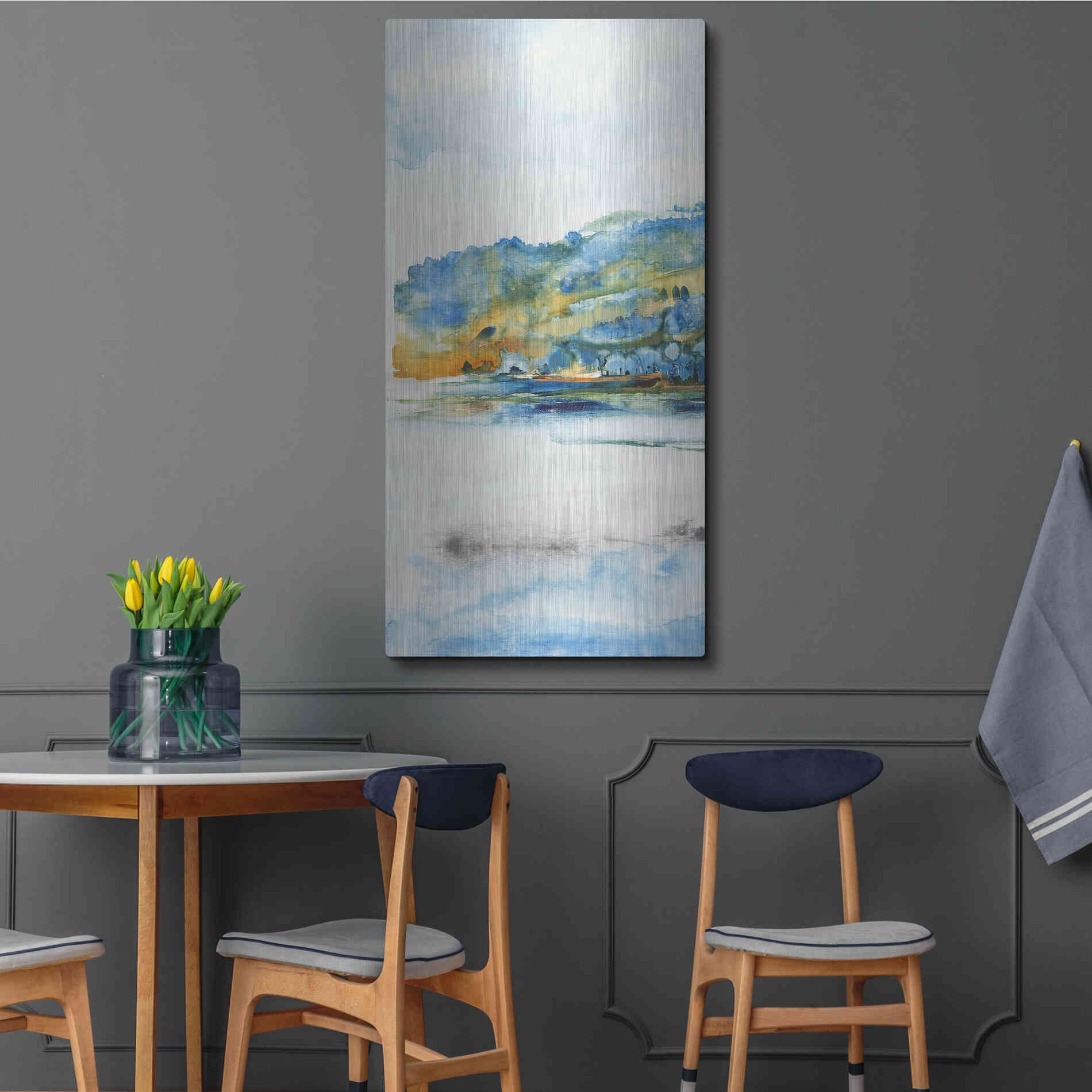 Luxe Metal Art 'Island Mist I' by Tim O'Toole Metal Wall Art,24x48