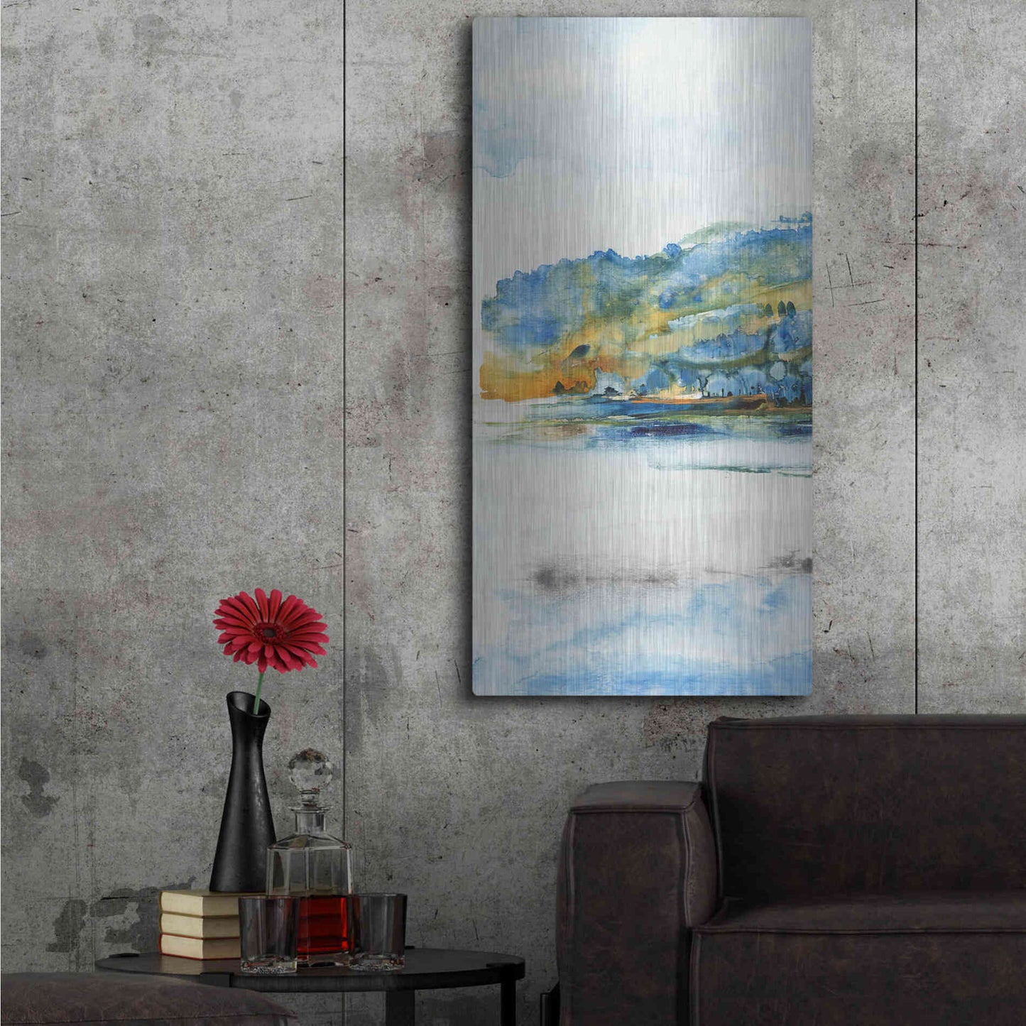 Luxe Metal Art 'Island Mist I' by Tim O'Toole Metal Wall Art,24x48