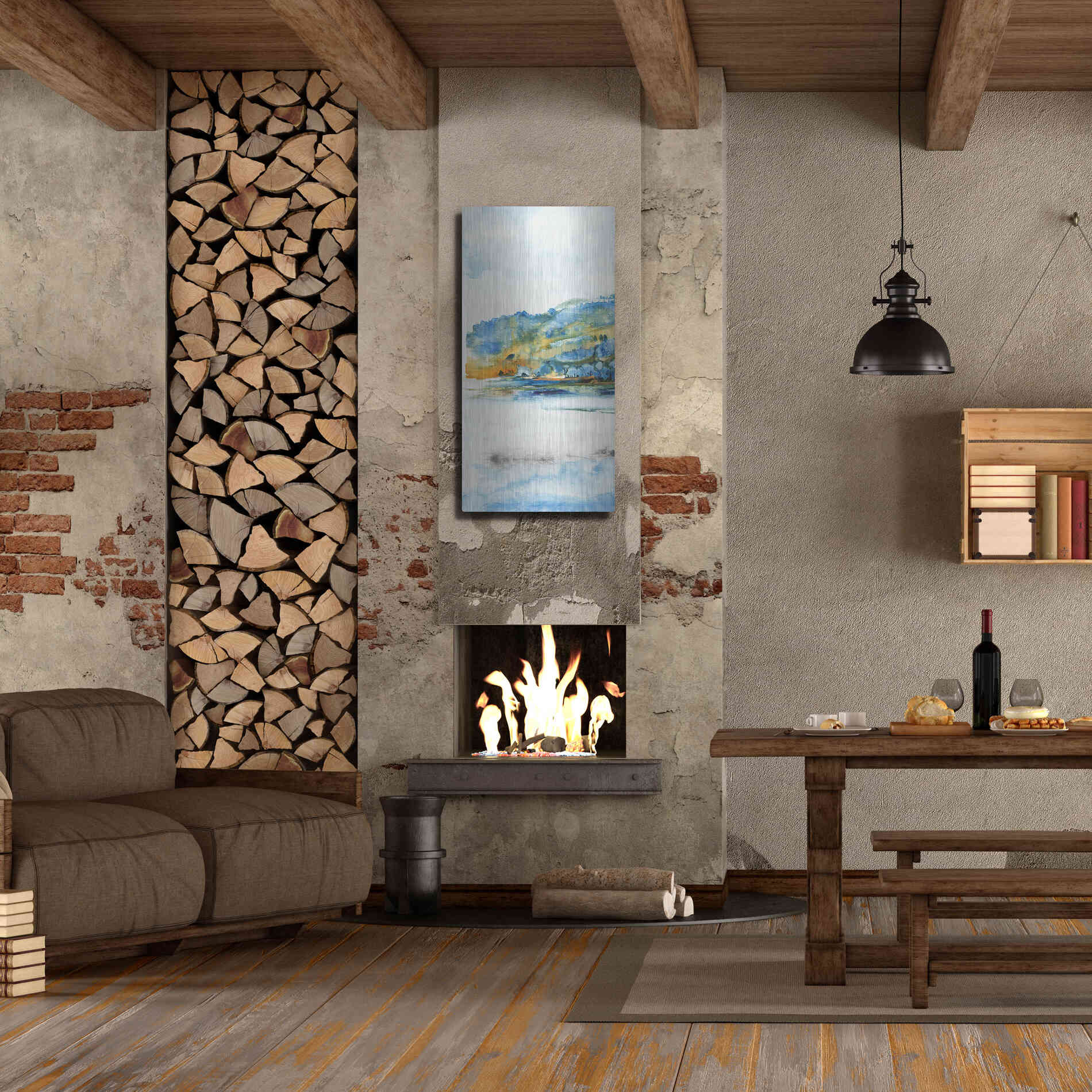 Luxe Metal Art 'Island Mist I' by Tim O'Toole Metal Wall Art,24x48