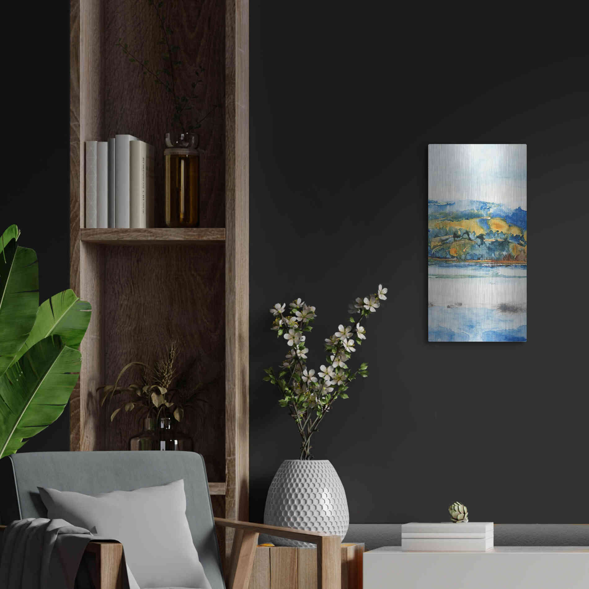 Luxe Metal Art 'Island Mist II' by Tim O'Toole Metal Wall Art,12x24